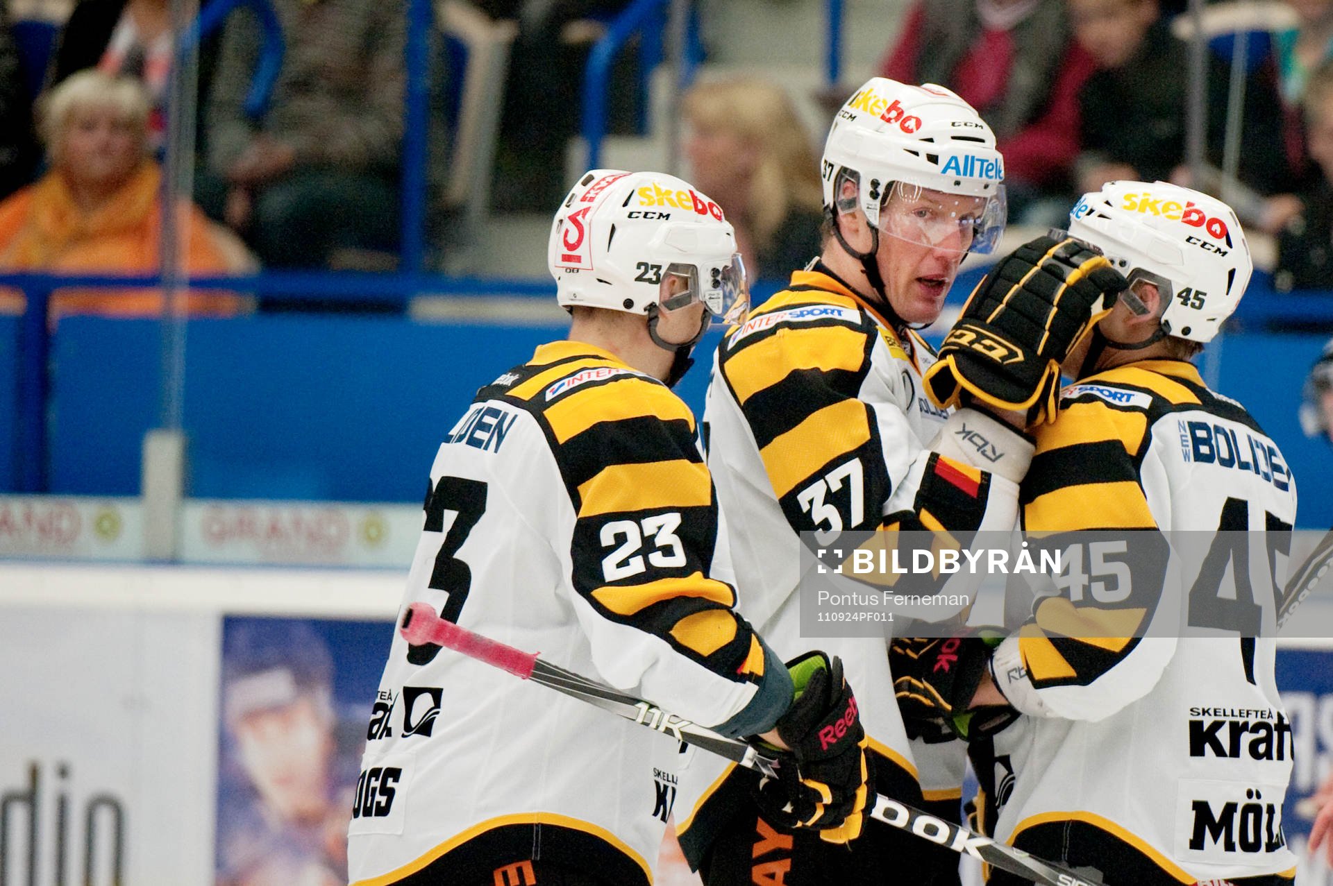 Tomas Skogs, Lee Goren, Oscar Möller, Skellefteå, jubel