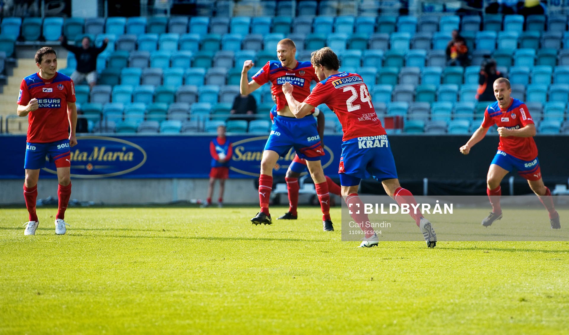  Helsingborg, jubel efter mål av Erlend Hanstveit, Helsingborg.