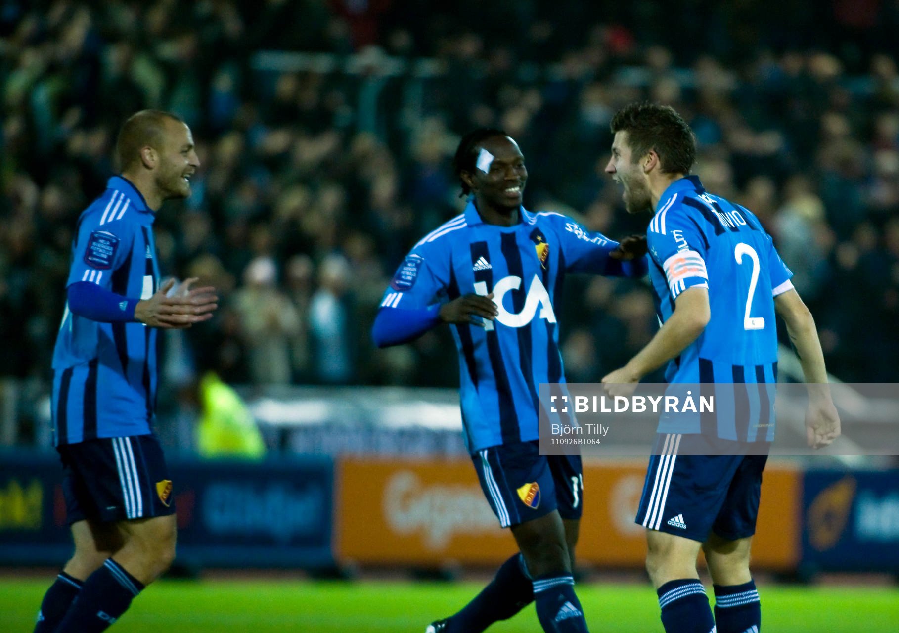 Daniel Sjölund,  Kebba Ceesay och Joona Toivio, Djurgården
