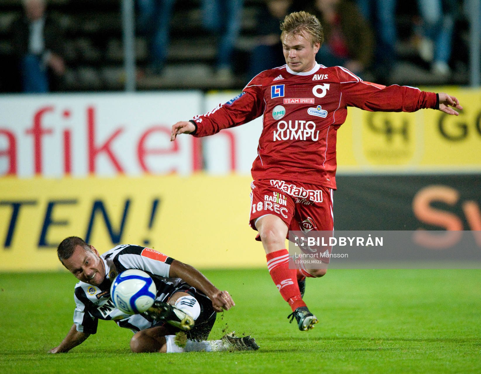 Marcus Lantz, Landskrona, glidtacklar Christopher