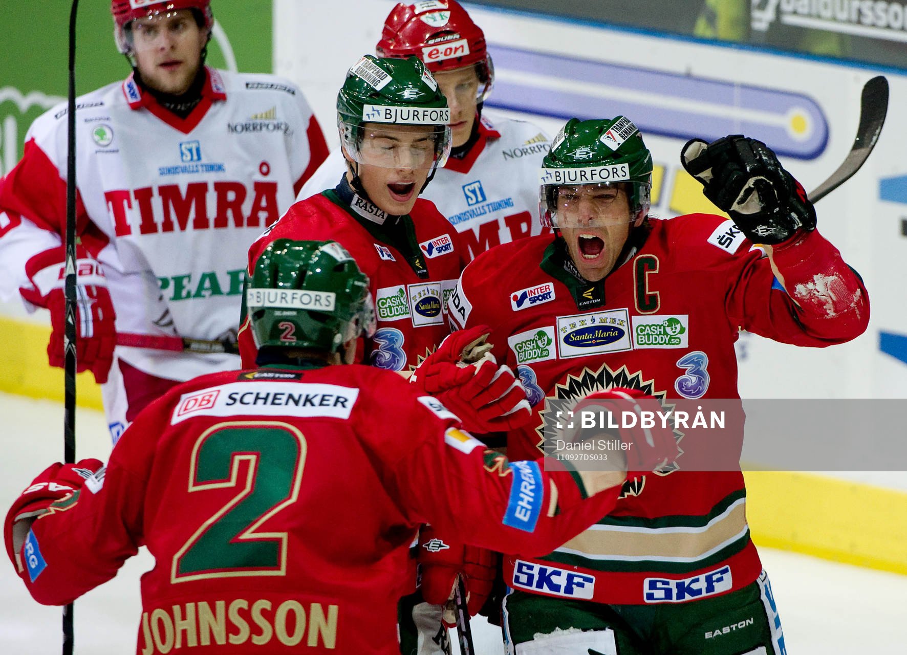 Joel Lundqvist, Frölunda, gör 1-0, jubel