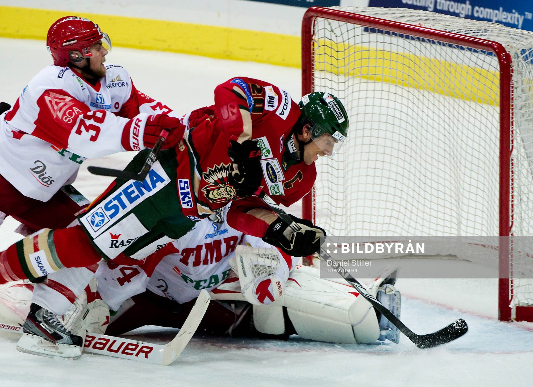 Joel Lundqvist, Frölunda, gör 1-0, Nichlas Torp, Timrå