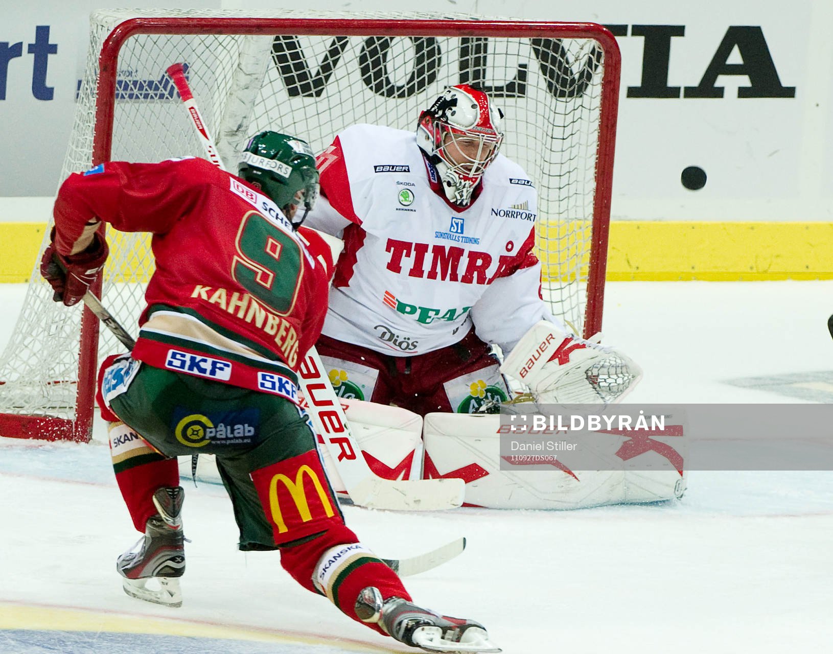 Joakim Lundberg, målvakt Timrå, Magnus Kahnberg, Frölunda