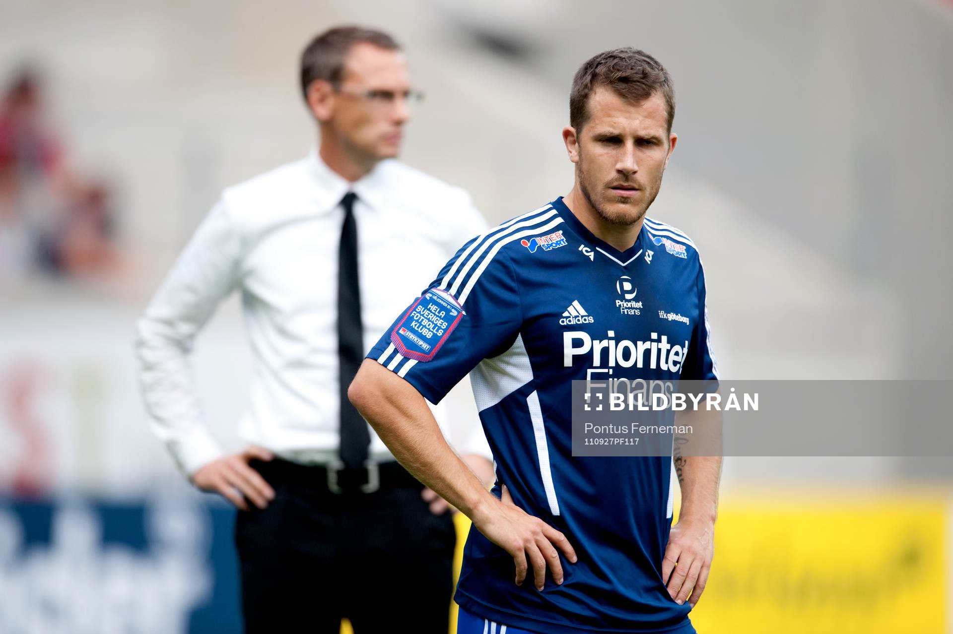 Jonas Olsson, tränare och Tobias Hysen