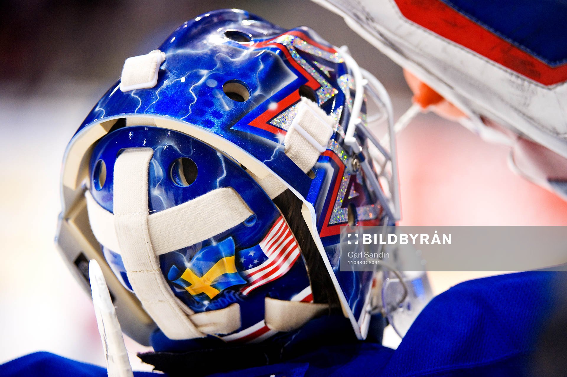Henrik Lundqvist, målvakt, New York Rangers, hjälm, mask.