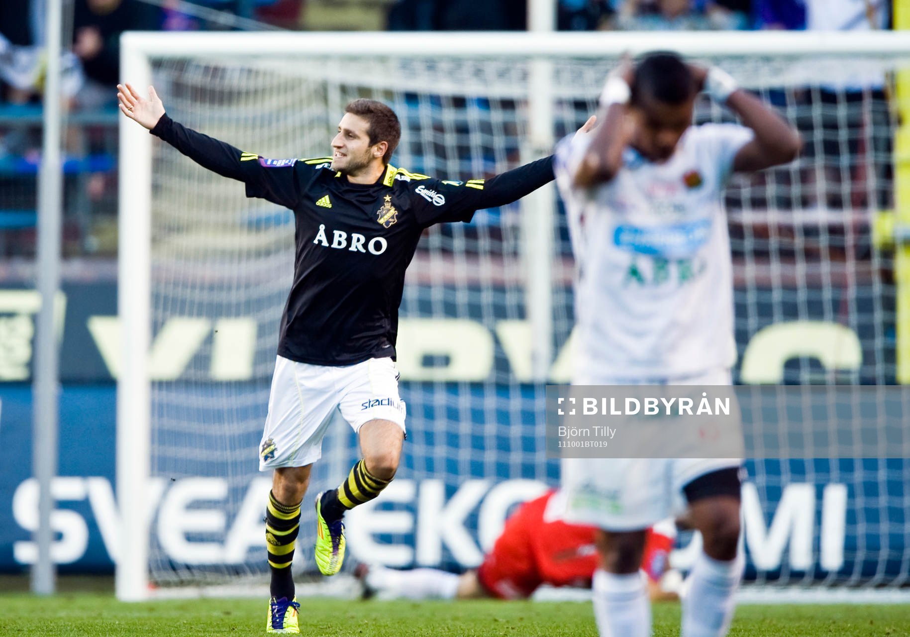  Gabriel Özkan, AIK, jubel efter 2-0.