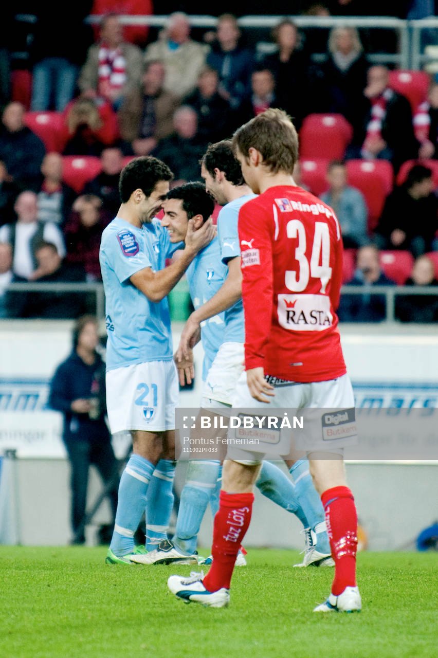 Jimmy Durmaz, Jiloan Hamad, Malmö FF, jubel, Måns