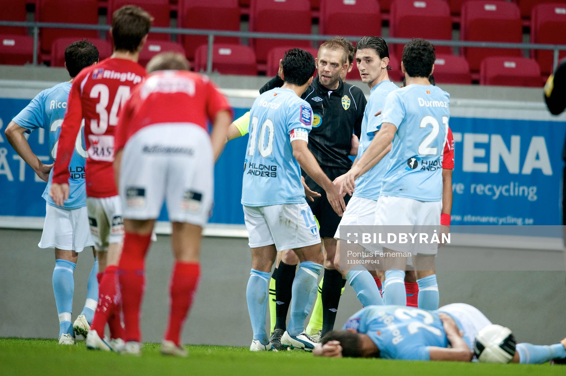 Jiloan Hamad, Malmö FF, Joakim Flink, domare, Agon