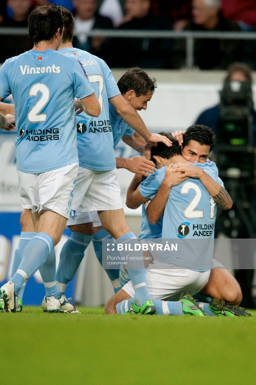 Jimmy Durmaz,  Jiloan Hamad, Malmö FF, jubel