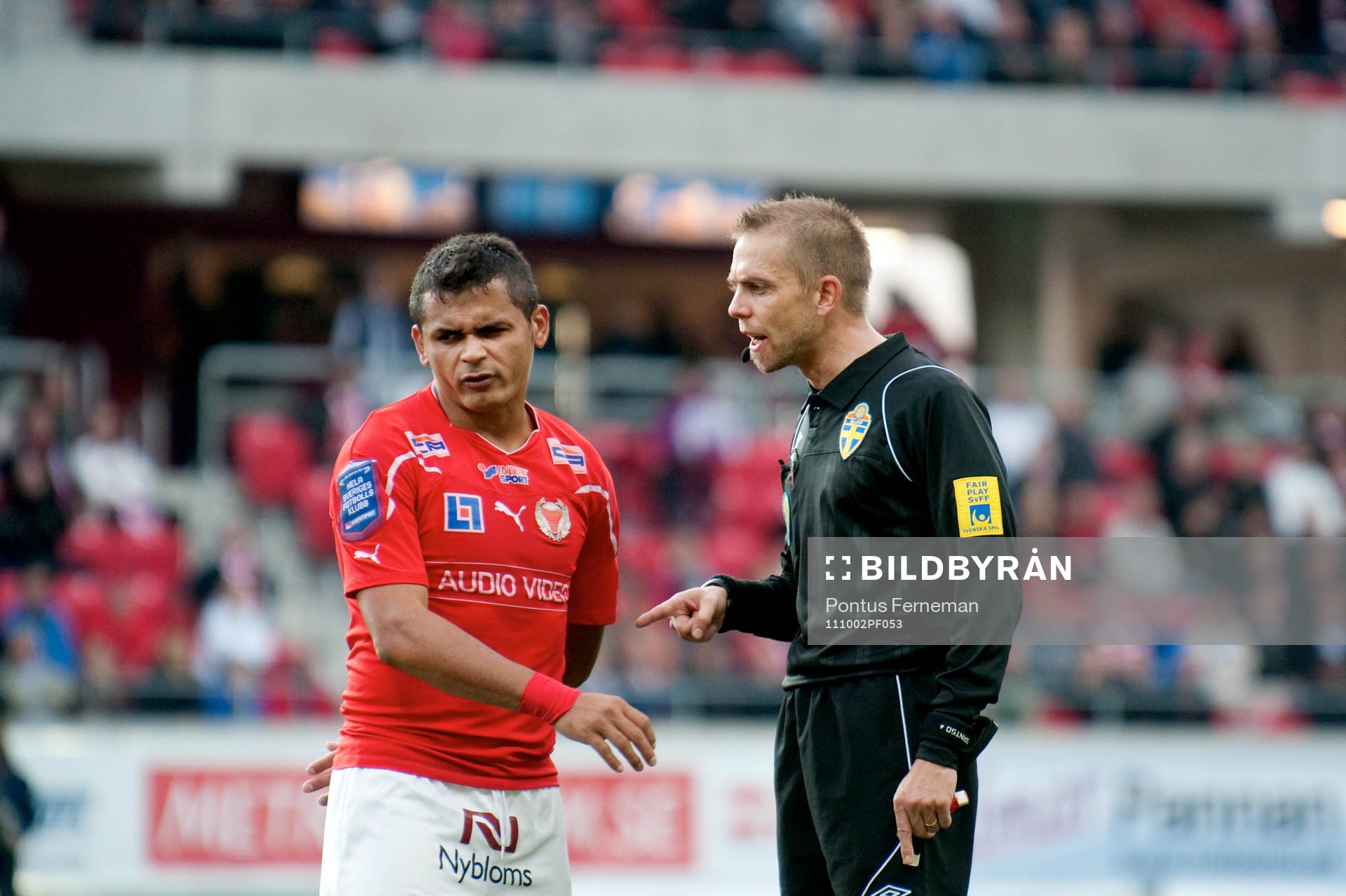 Daniel Sobralense, Kalmar, Joakim Flink, domare
