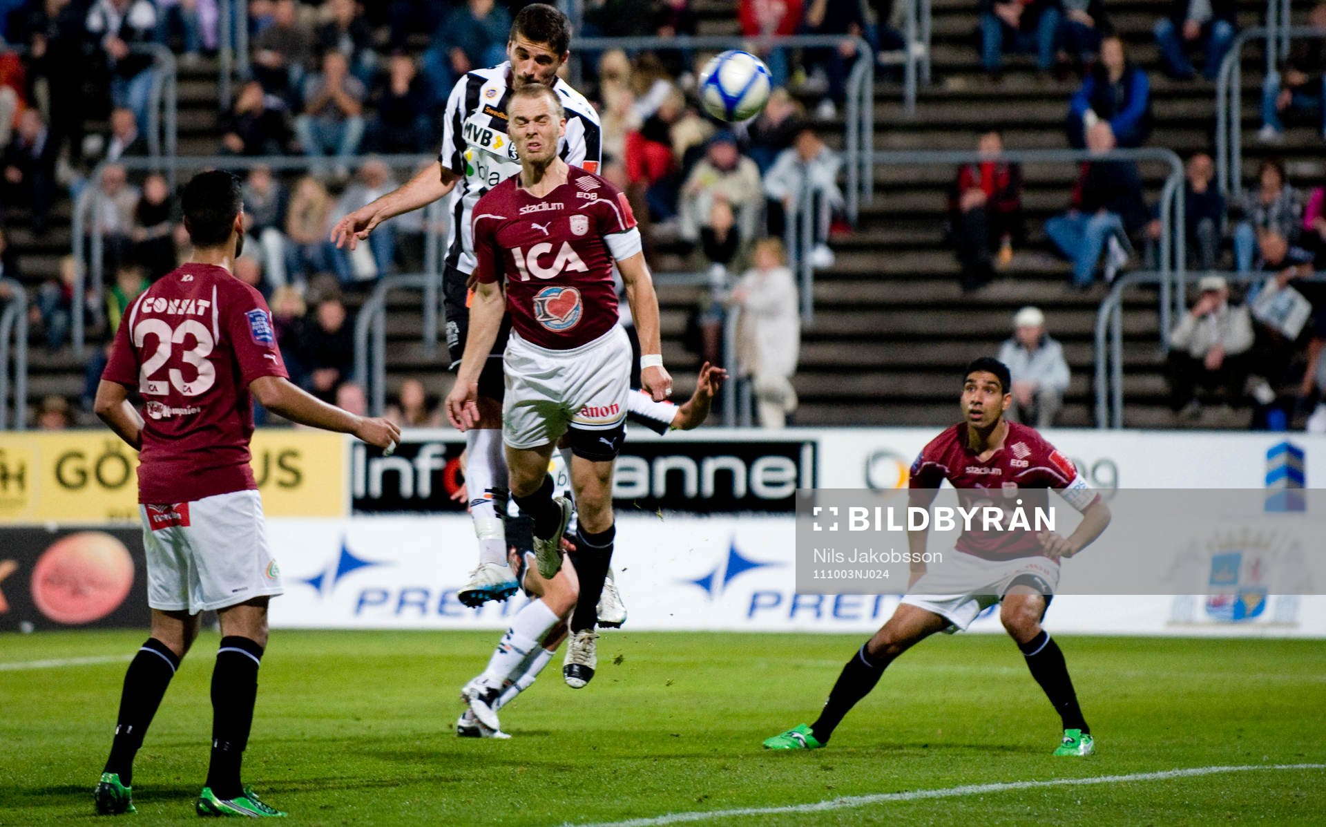 Ajsel Kujovic, Landskrona, nickar in 1-0, Fredrik Holmberg,