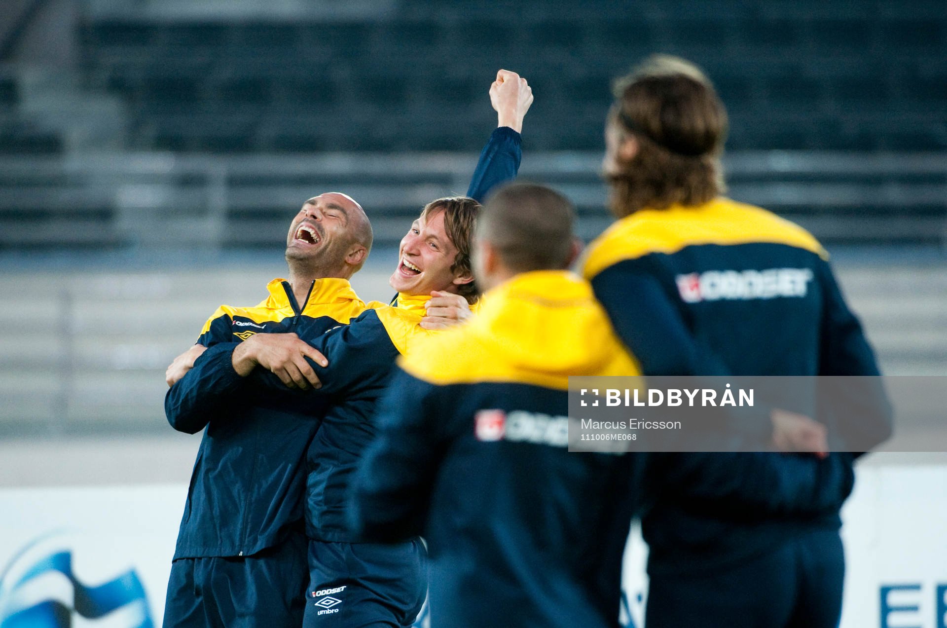 Daniel Majstorovic och Kim Källström har roligt