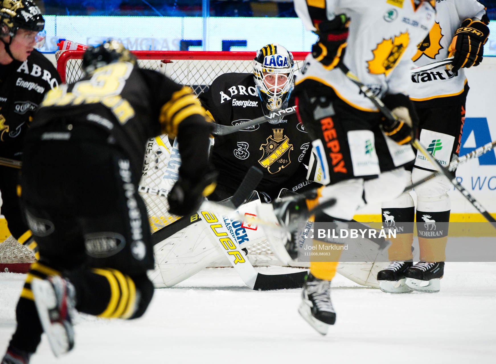 Viktor Fasth, målvakt, AIK, är fokuserad