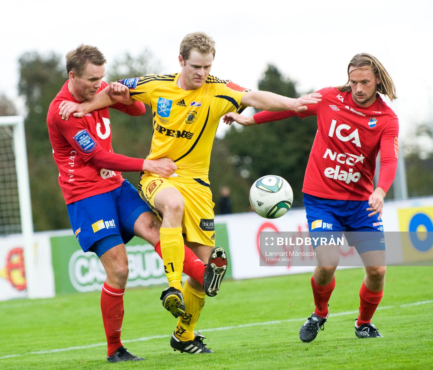  David Thor Vidarsson och Patrik Bojent, Öster, mot Jonas Lindh, Ängelholm