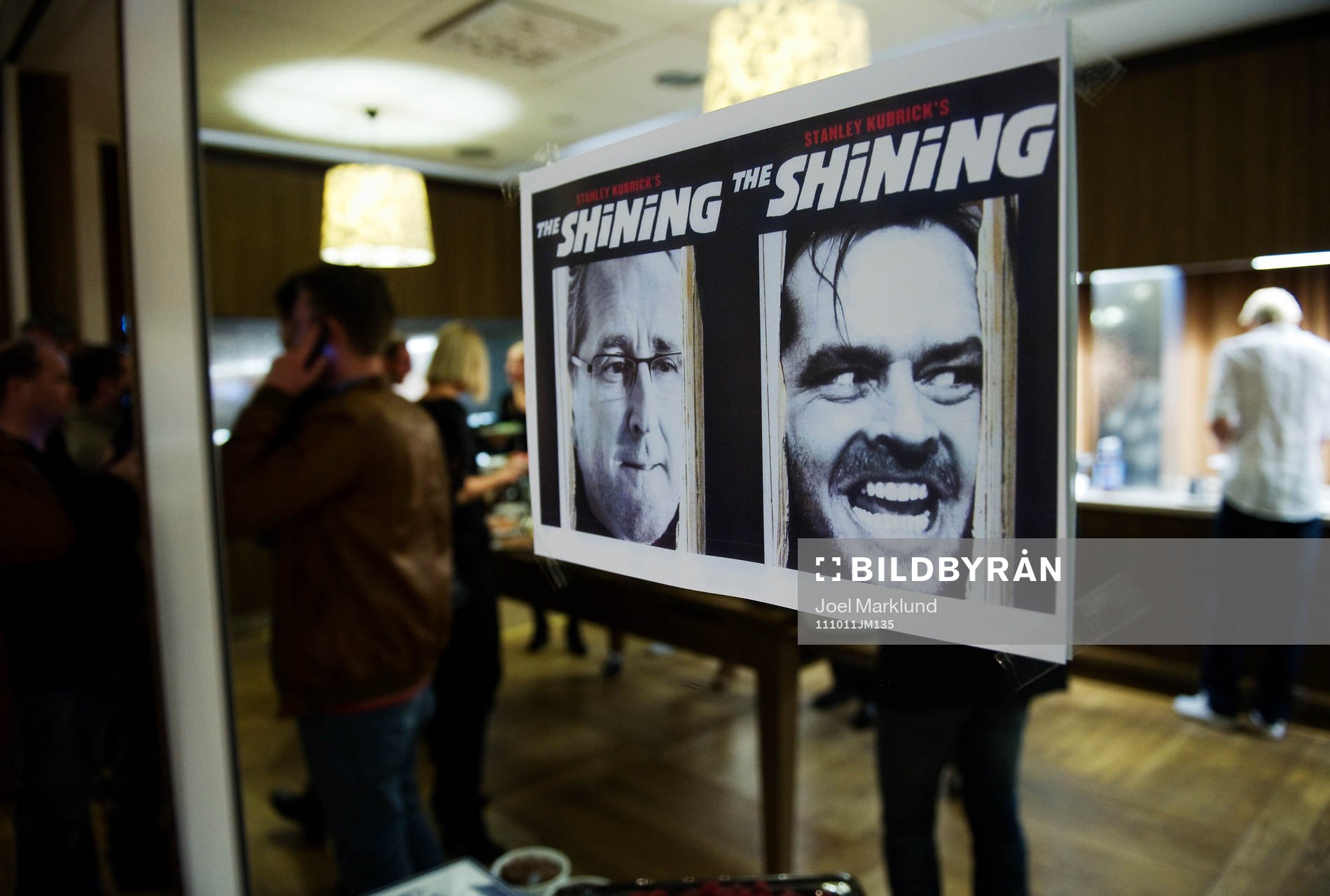 Förbundskapten Erik Hamrén fanns på en affisch när