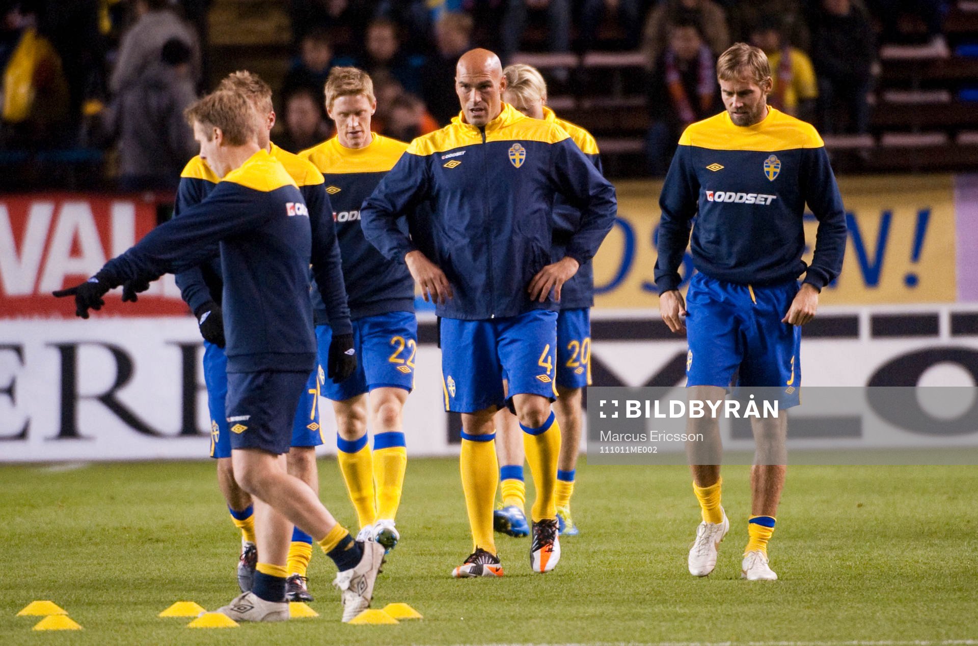 Daniel Majstorovic och Olof Mellberg, uppvärmning