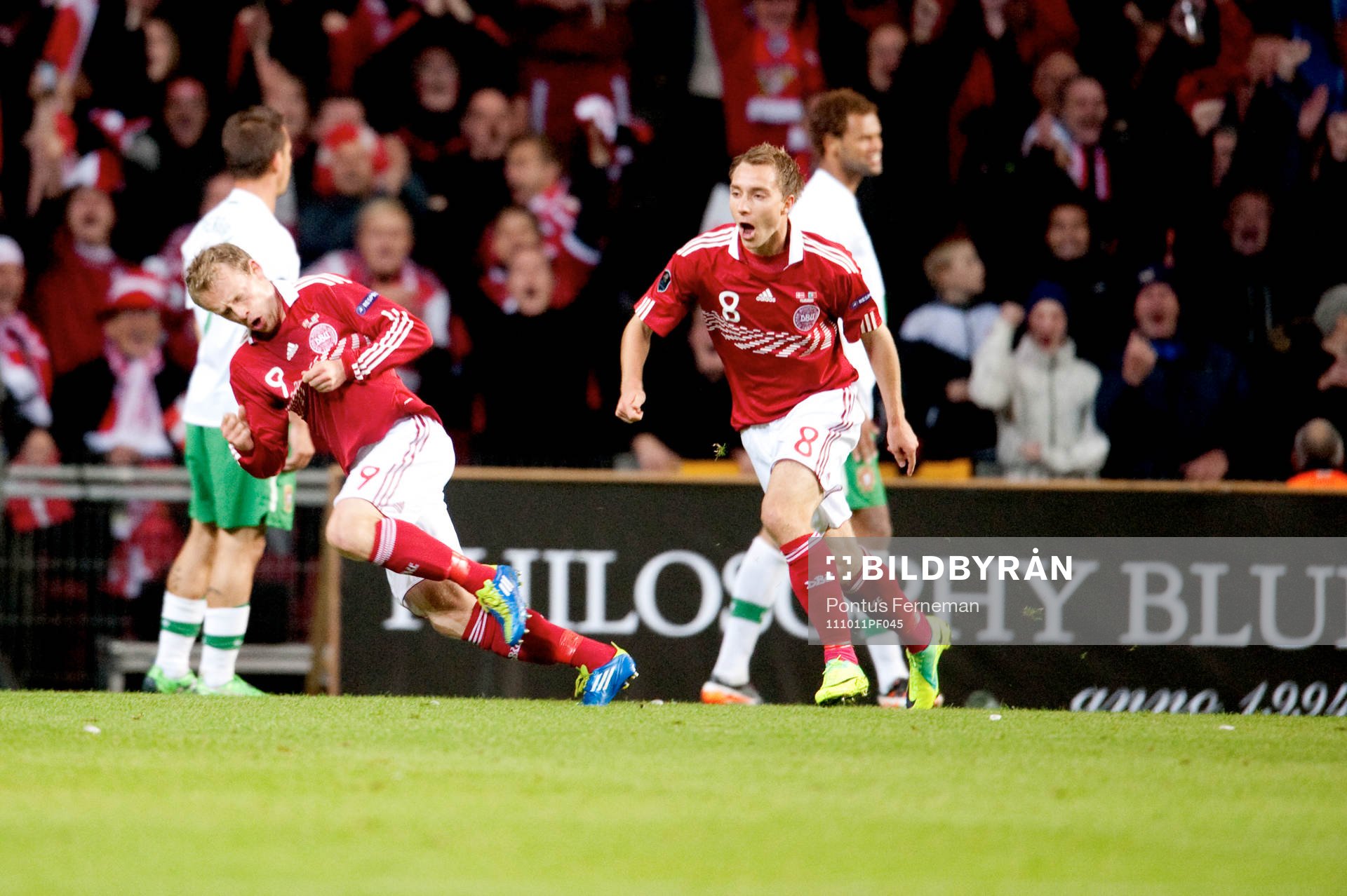 Michael Krohn-Dehli, Christian D Eriksen, Danmark, jubel
