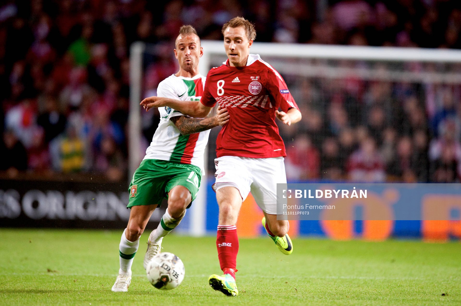 Raul Meireles,  Portugal, Christian D Eriksen, Danmark