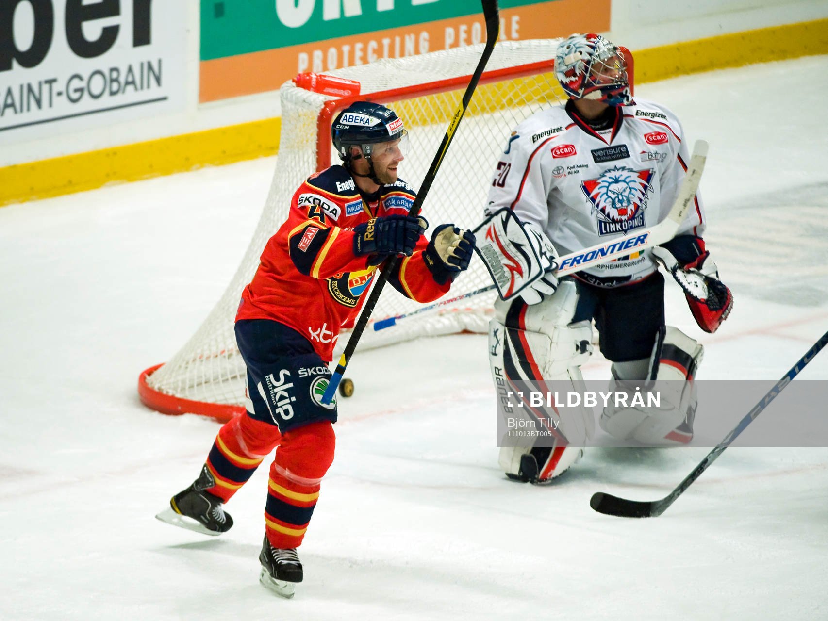 Marcus Nilson, Djurgården och Fredrik Norrena, målvakt,