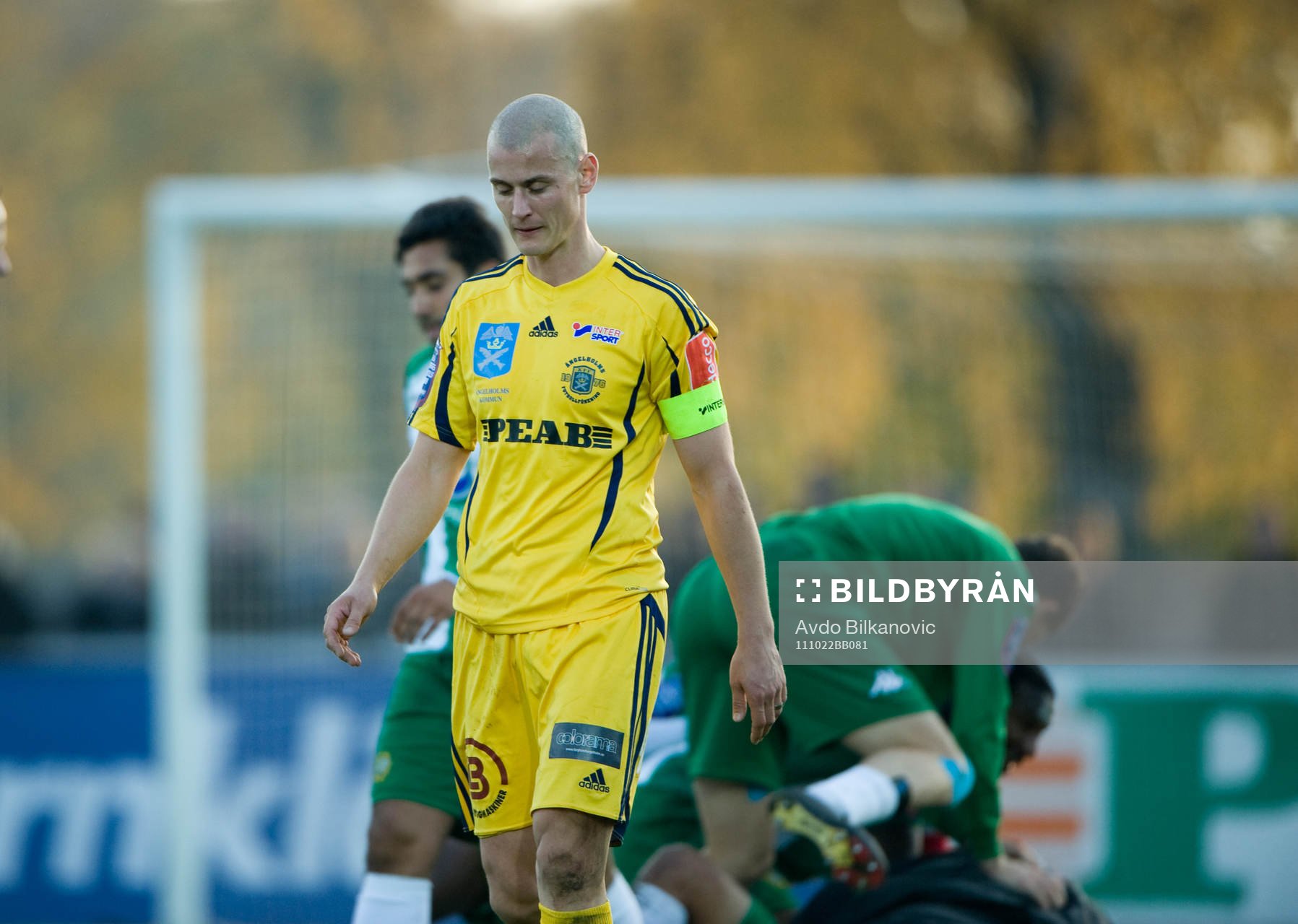 Jacob Augustsson, depp, Ängelholm, i bakgrunden Hammarby ,
