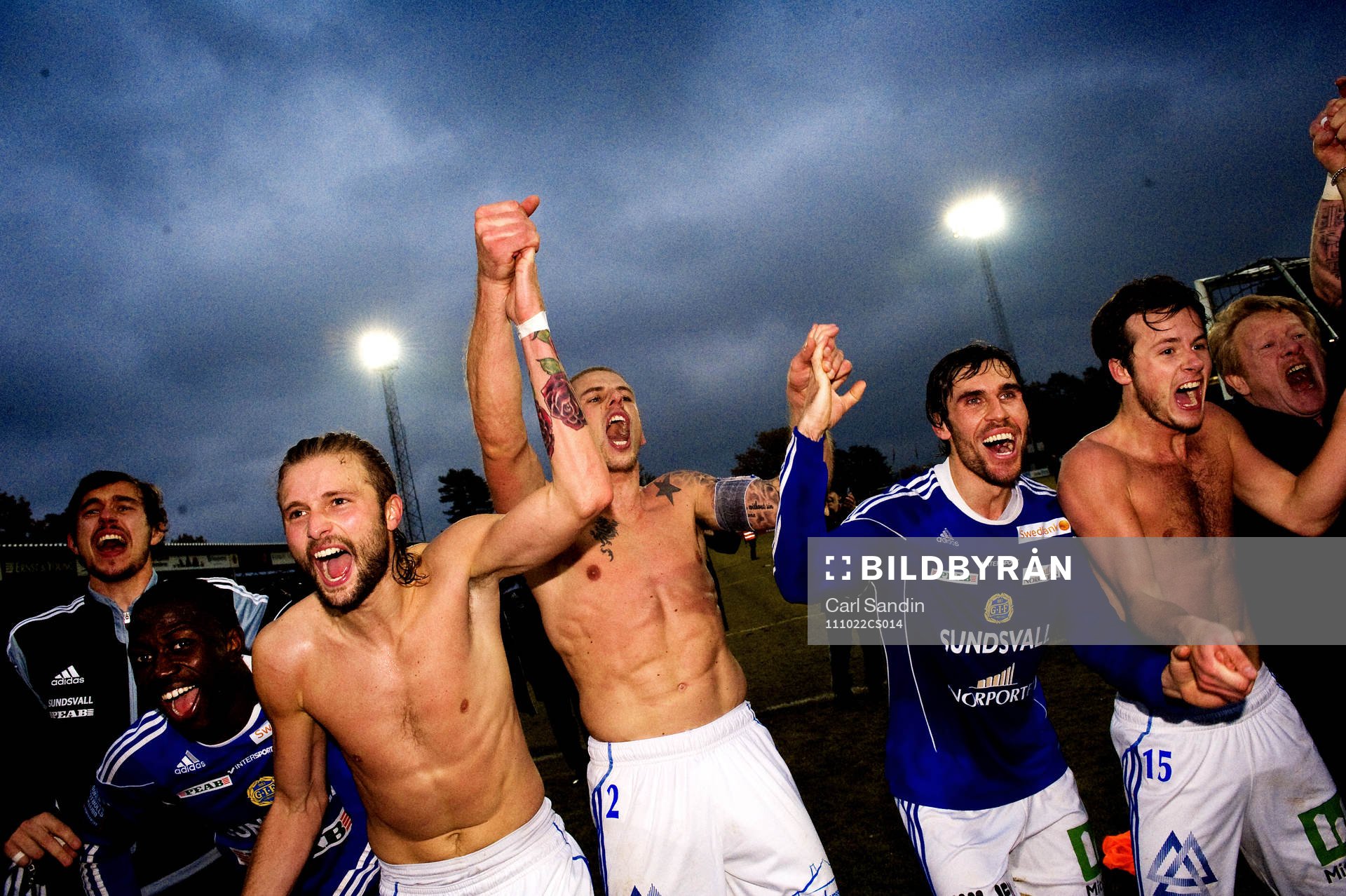 Sundsvall klara för Allsvenskan, jubel, glädje