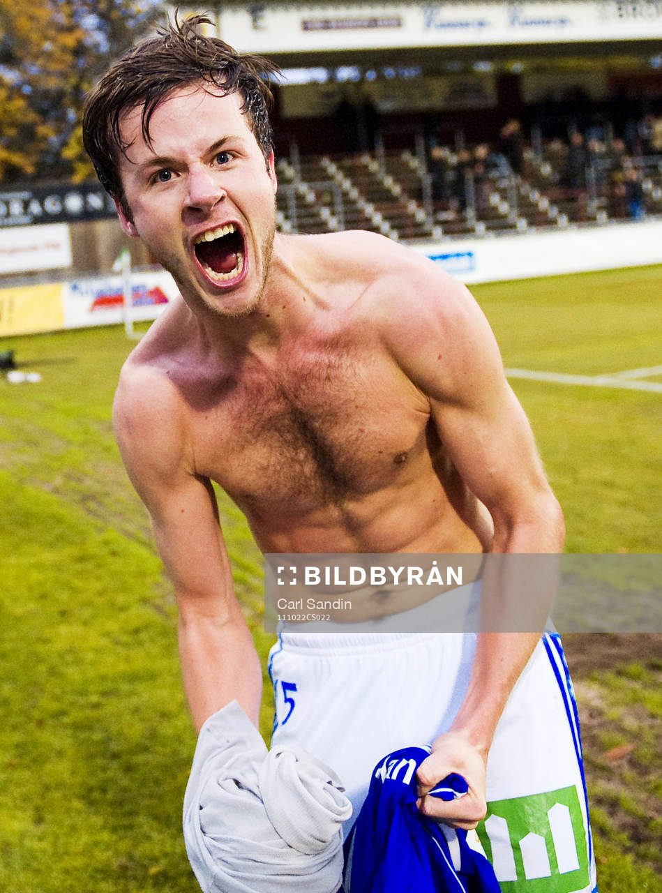 Robert Lundström, Sundsvall klara för Allsvenskan, jubel,