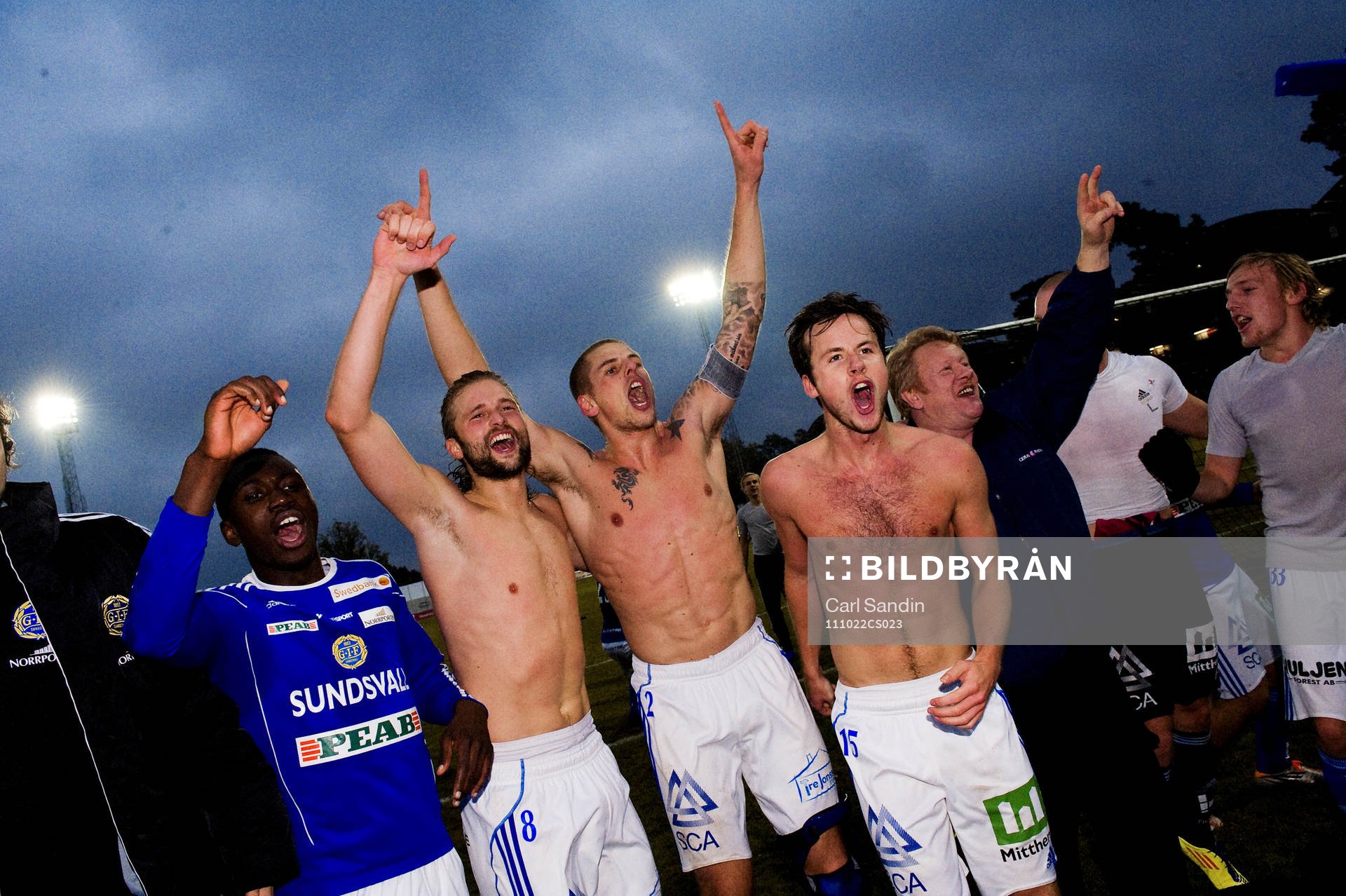 Sundsvall klara för Allsvenskan, jubel, glädje