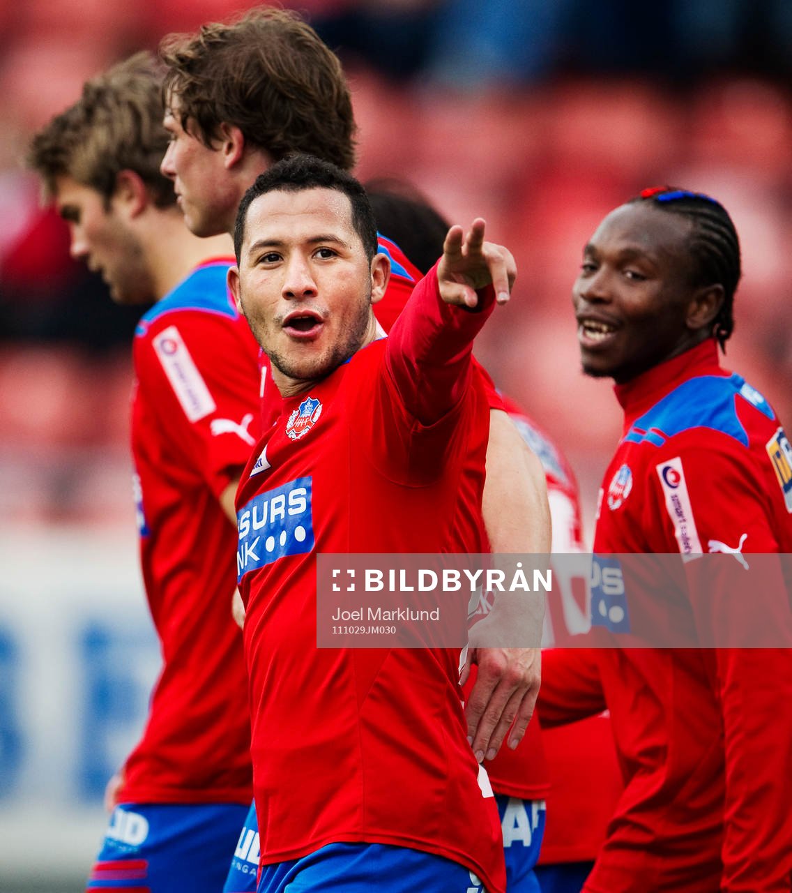 Rachid Bouaouzan, Helsingborg, jubel mot fansen