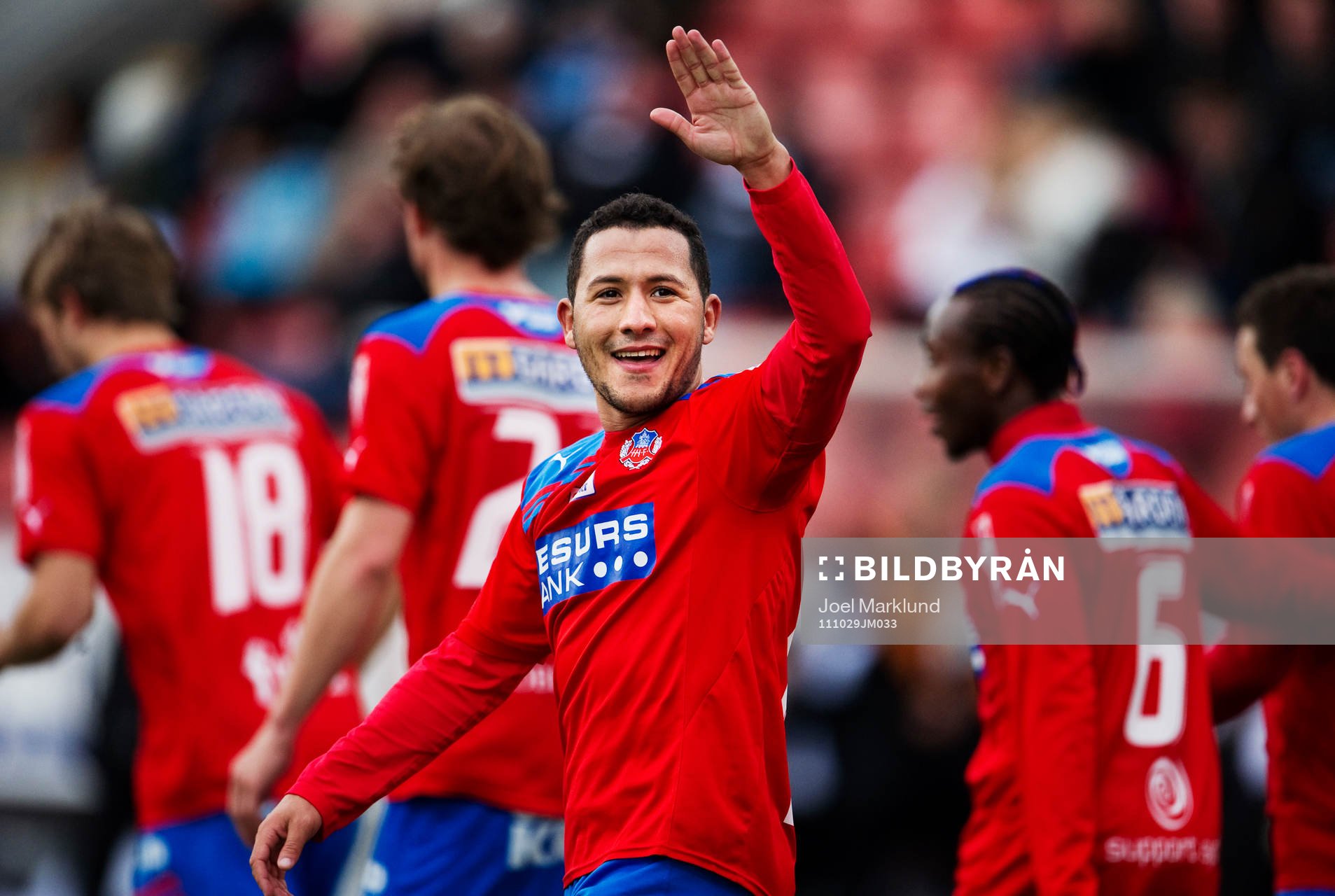 Rachid Bouaouzan, Helsingborg, jubel mot fansen