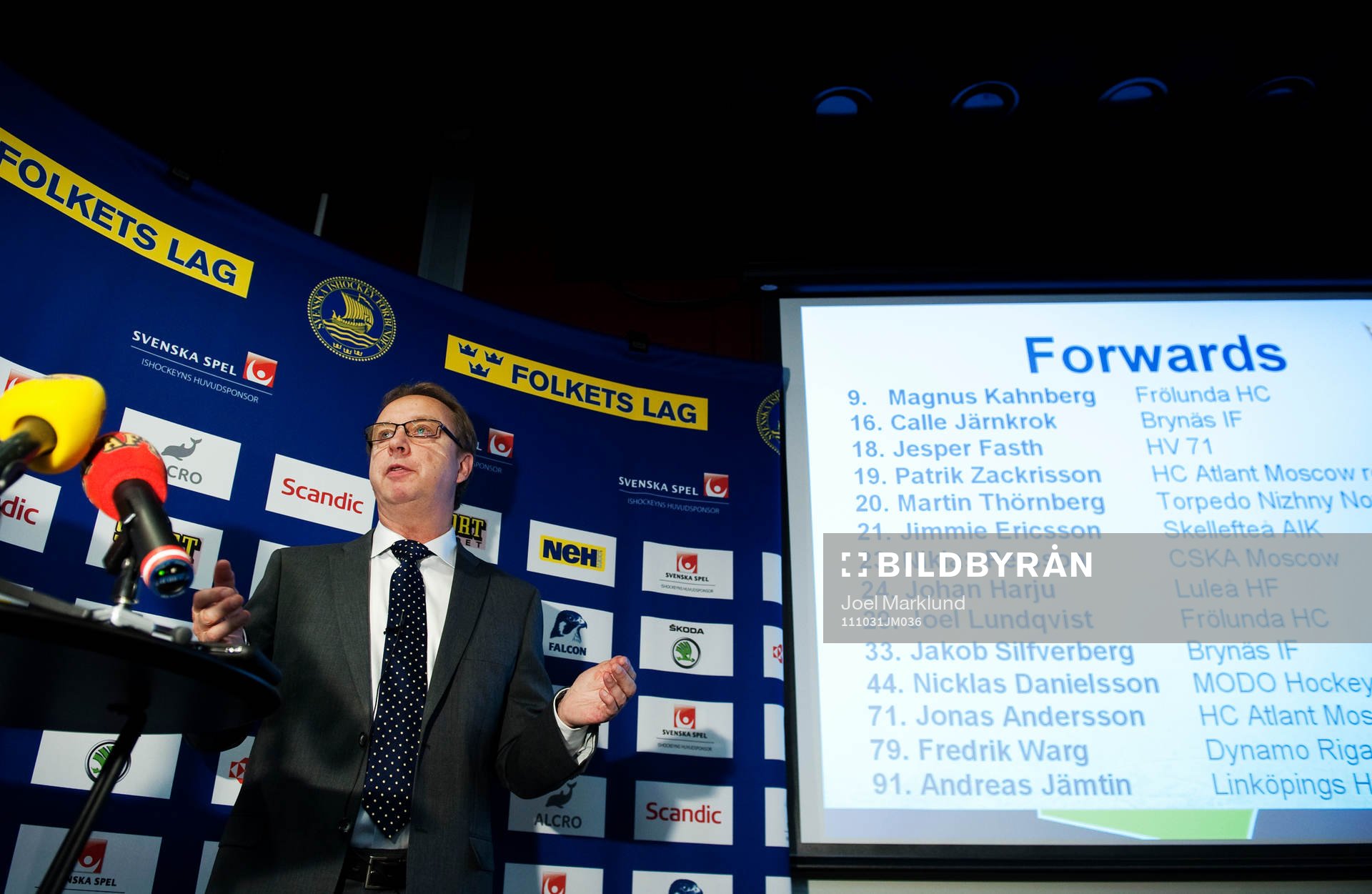 Pär Mårts, förbundskapten, presenterade Tre Kronors