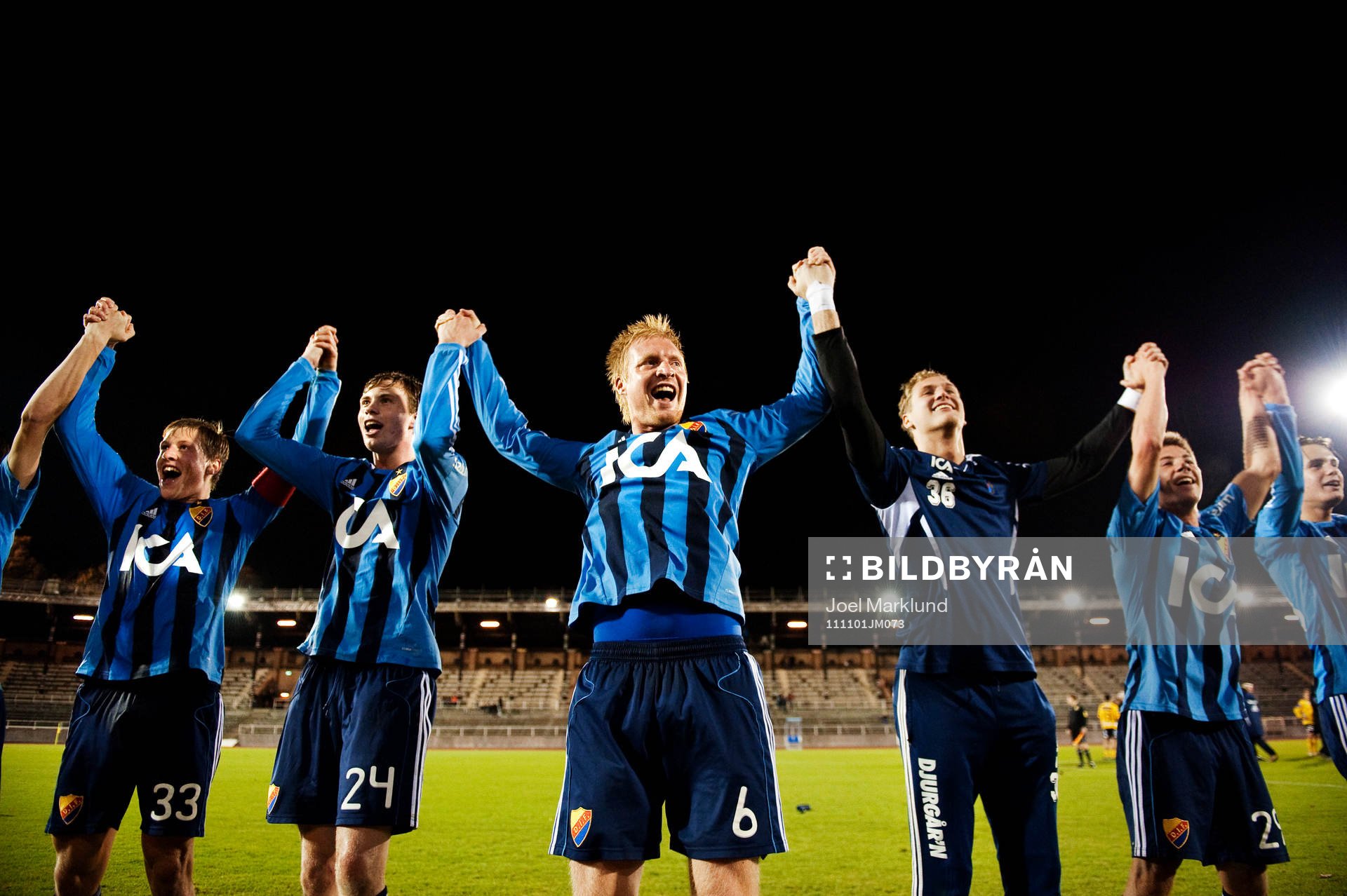 Djurgården vann SM-guld. Laget firar