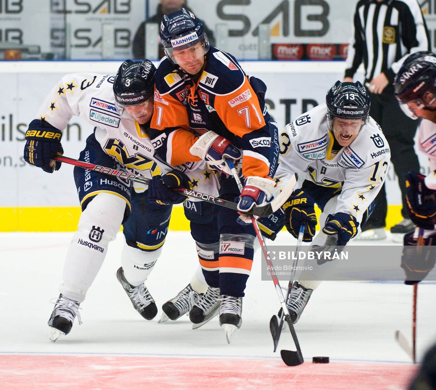 Tomi Kallio, Växjö, Noah Welch och Oscar Sundh, HV71