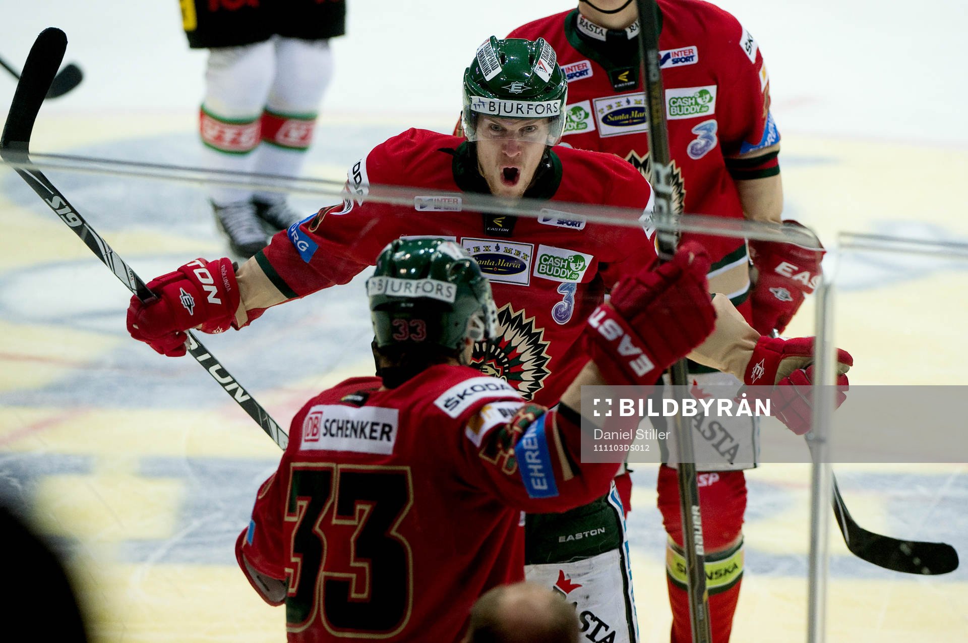 Patrick von Gunten, Frölunda, gör 3-2, jubel Magnus