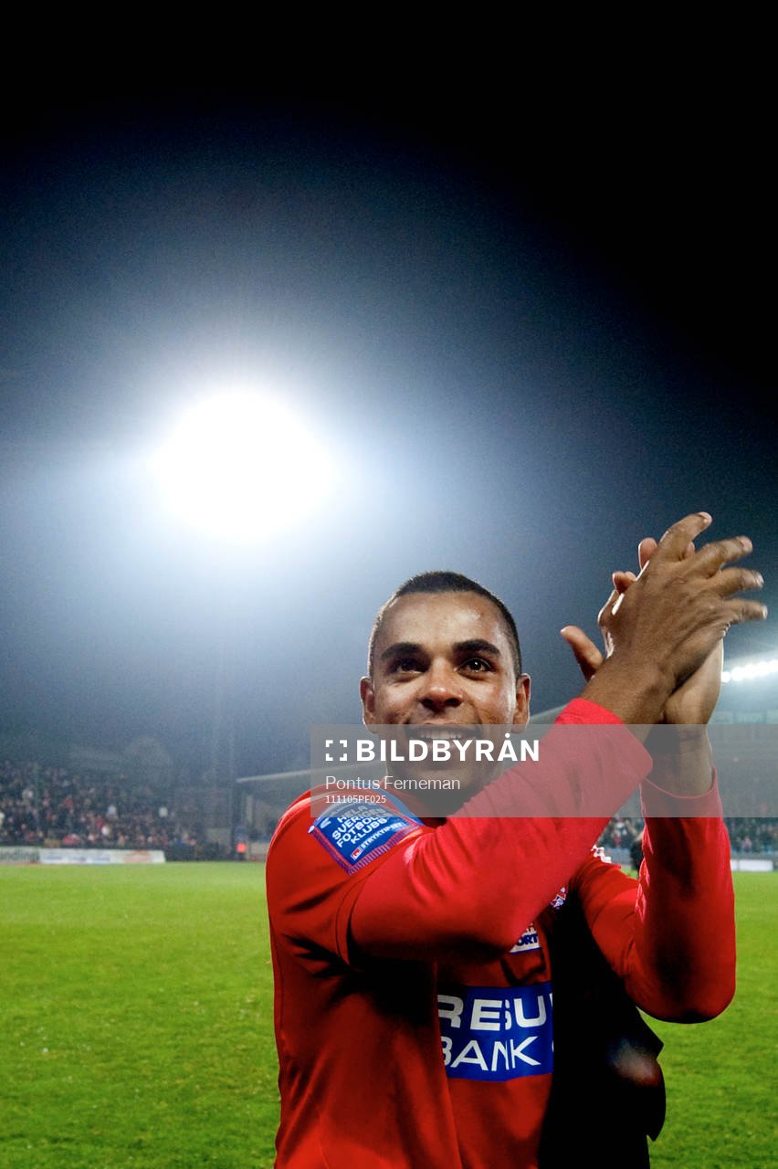 Alvaro Santos, Helsingborg, jubel, firar guldet i Svenska