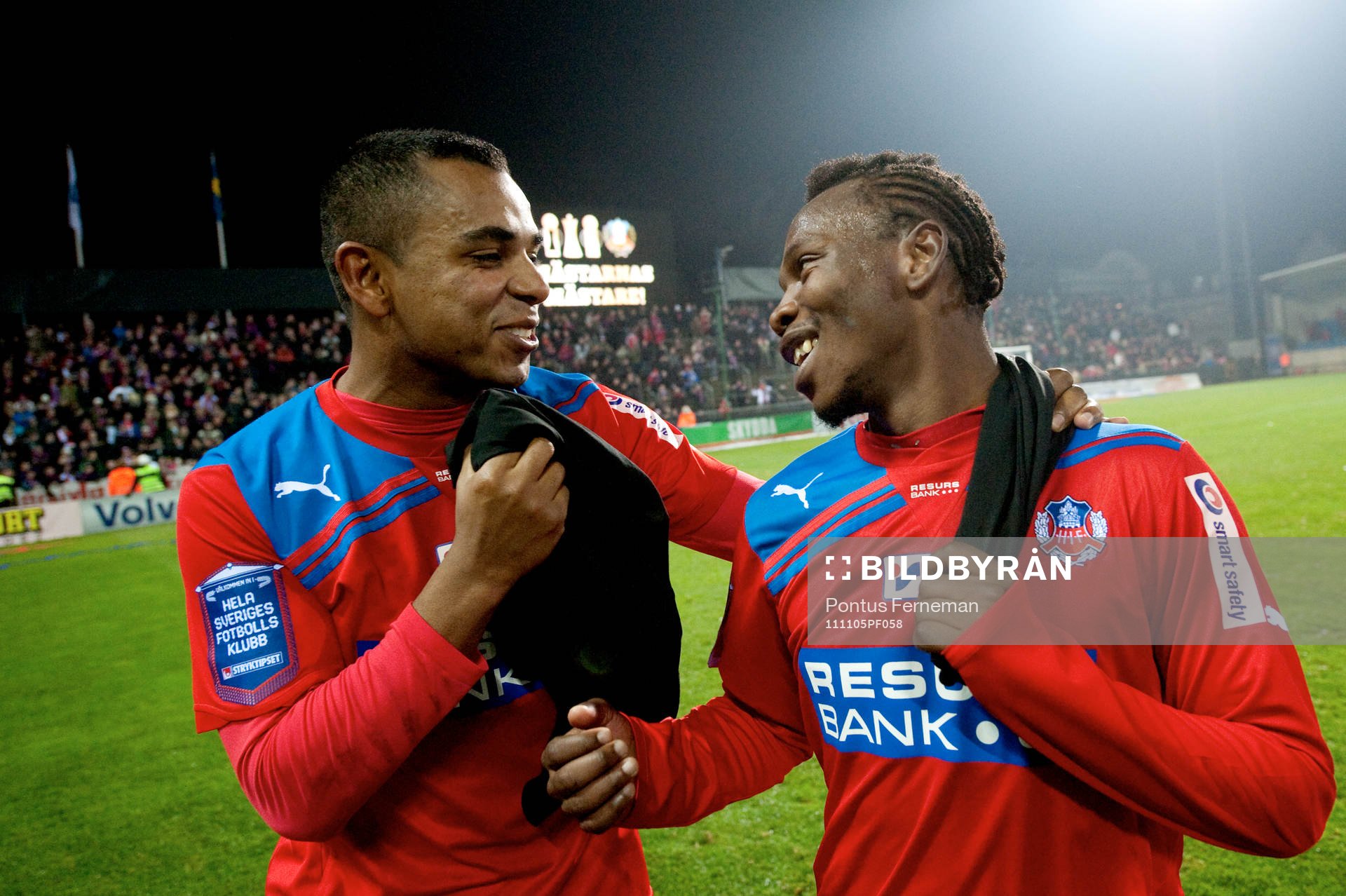 Alvaro Santos,  May Mahlangu, Helsingborg, jubel, firar