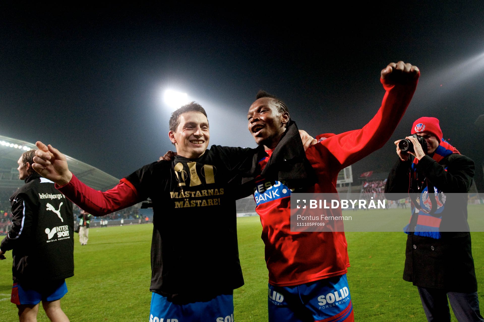 Ardian Gashi, May Mahlangu, jubel, Helsingborg firar guldet