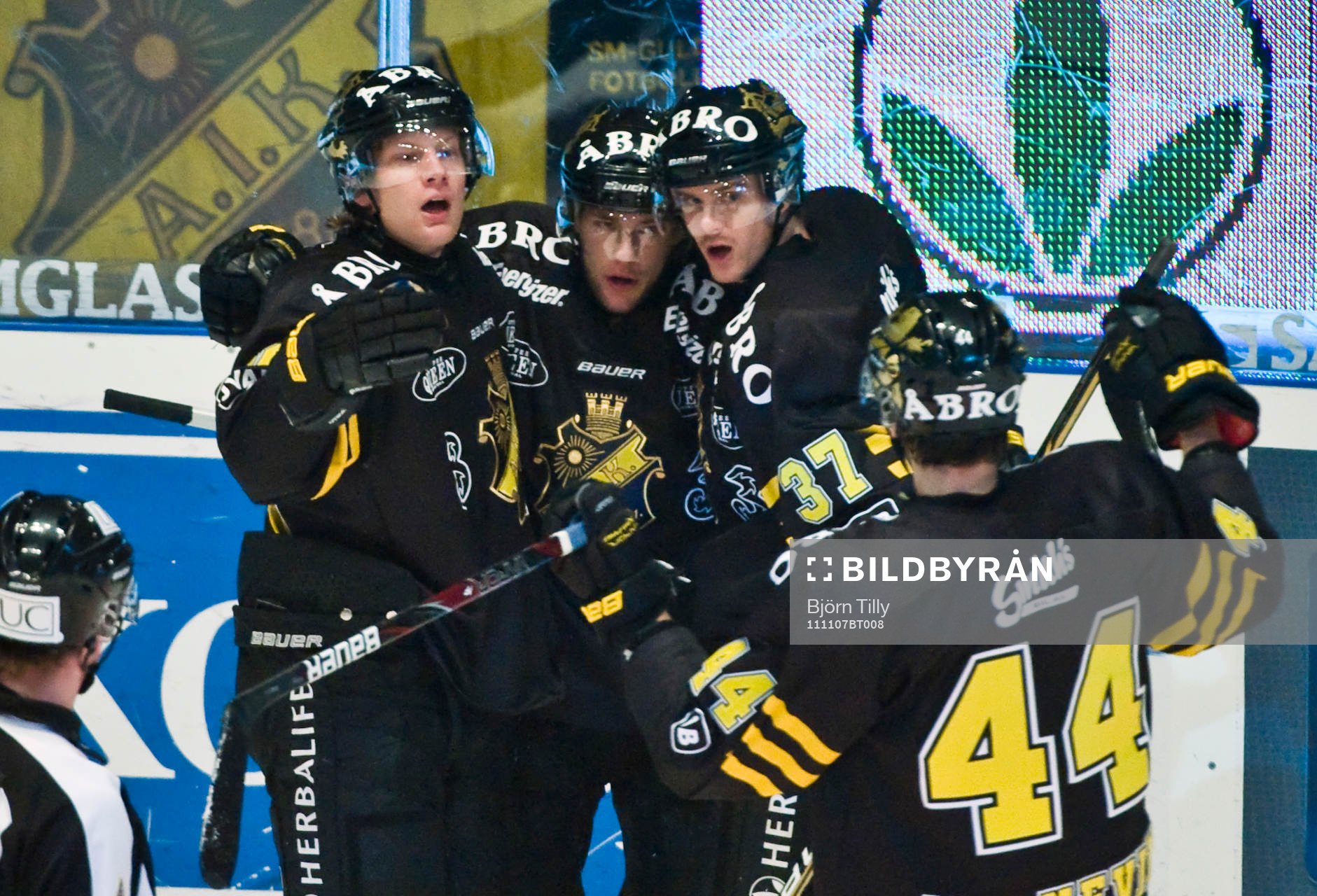 Måljubel AIK, Richard Gynge, Robert Rosén och Stefan