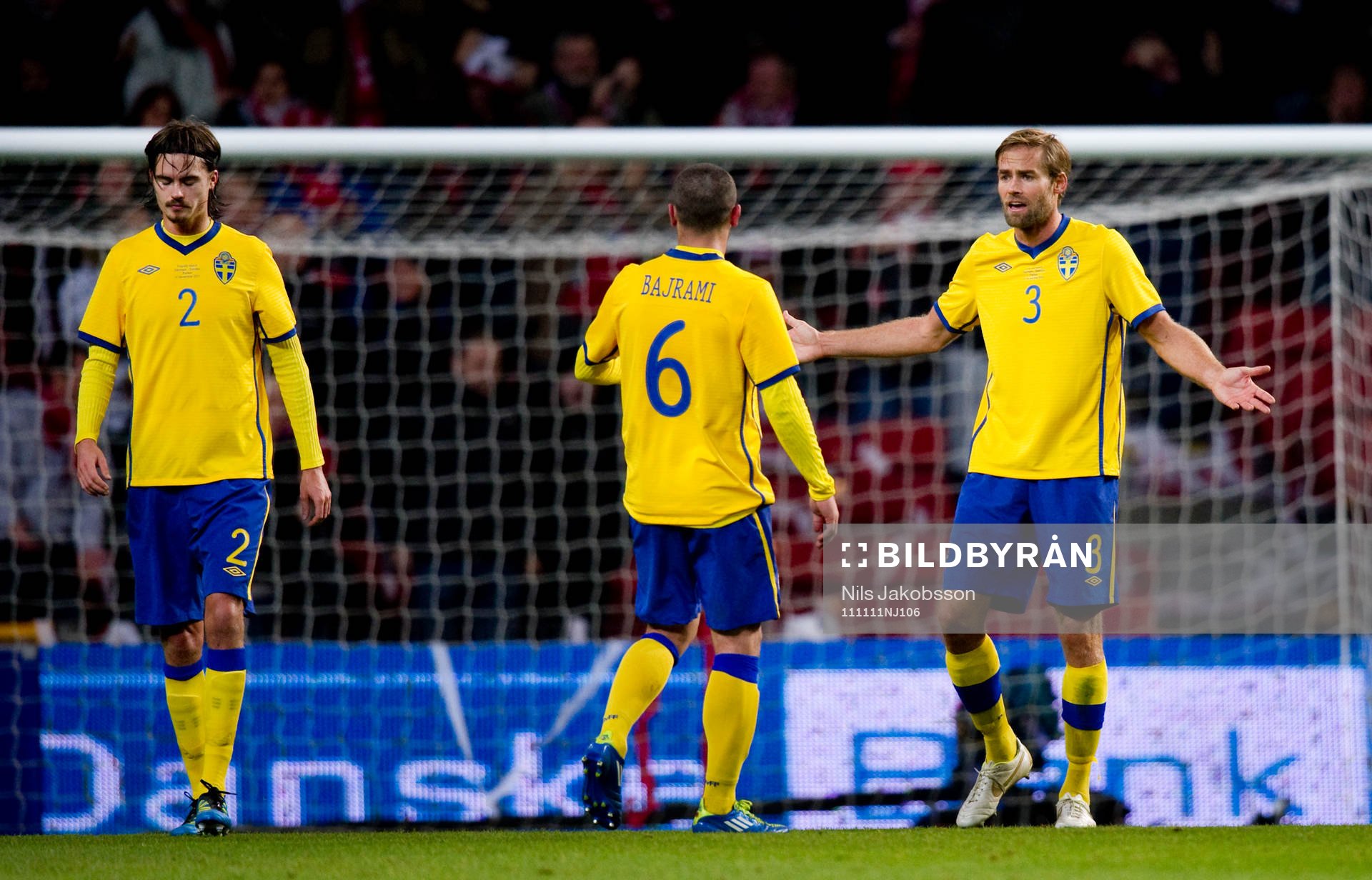 Mikael Lustig, Emir Bajrami, Olof Mellberg, Sverige depp