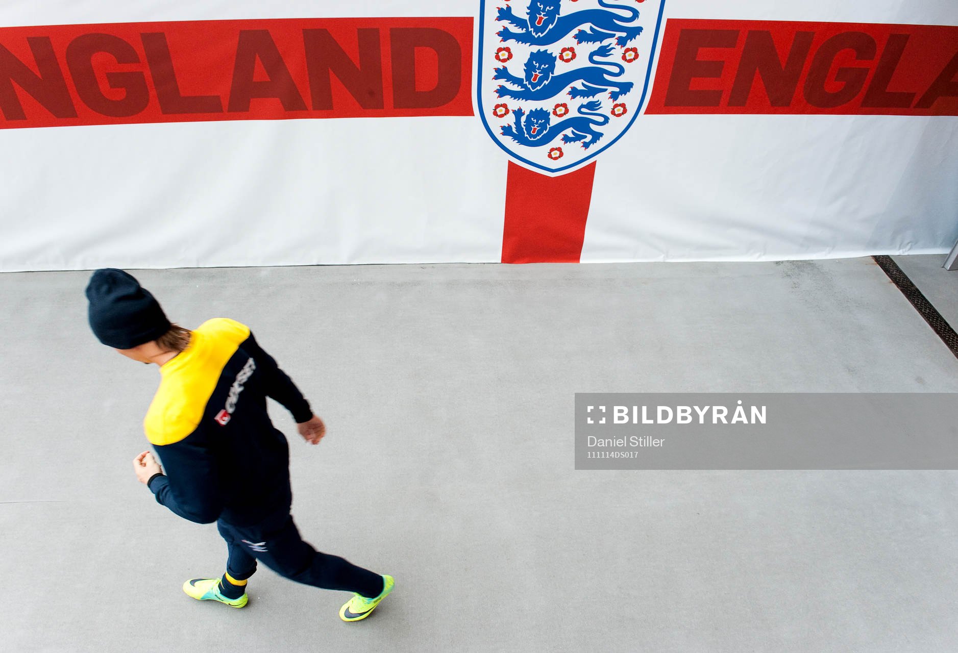 Zlatan Ibrahimovic på väg in på Wembley Stadium