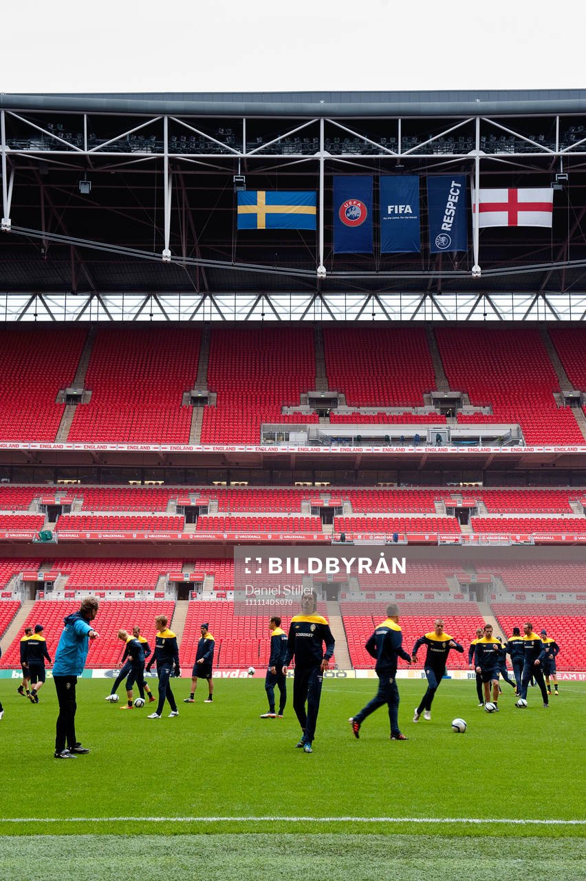 Truppen på Wembley Stadium