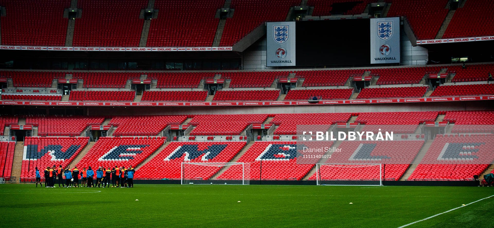 Sverige tränar på Wembley Stadium