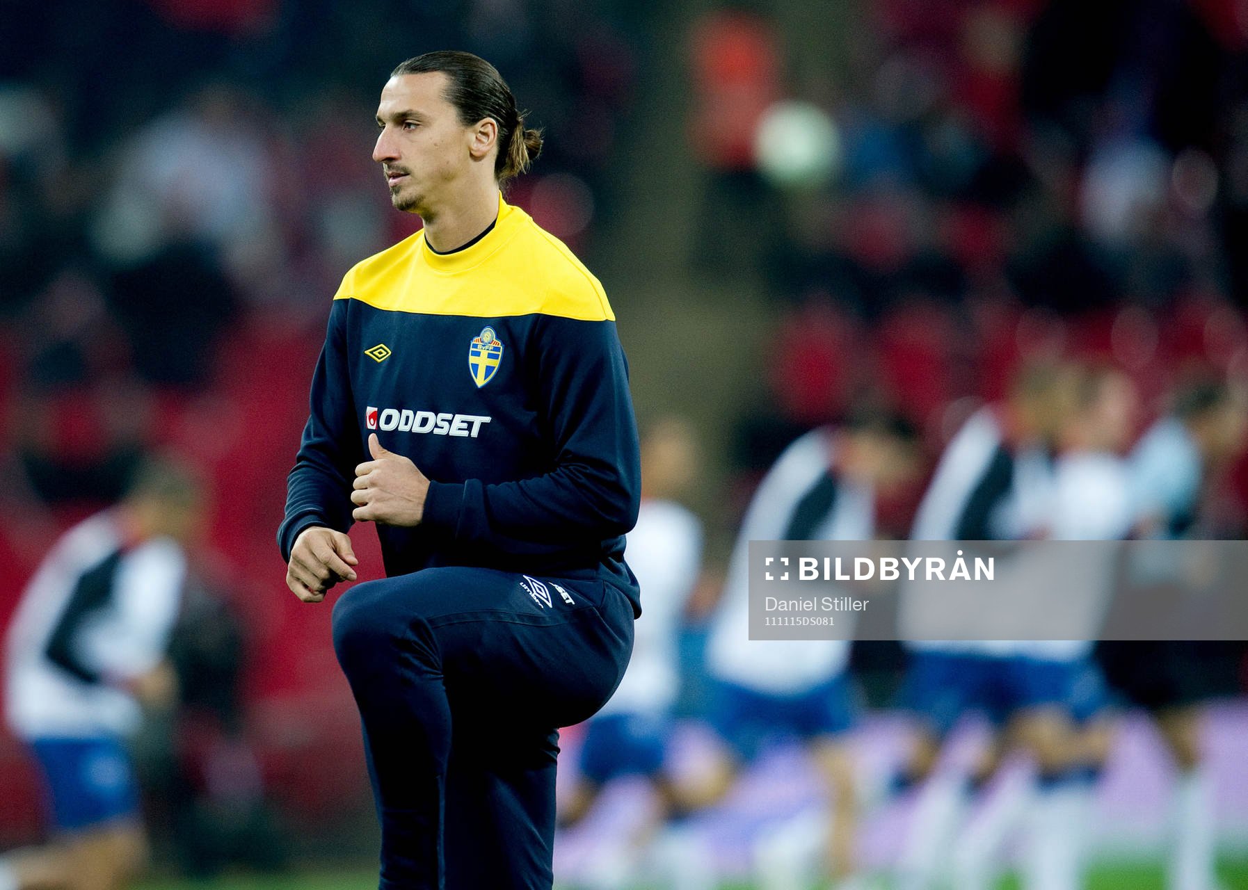 Zlatan Ibrahimovic, värmer upp