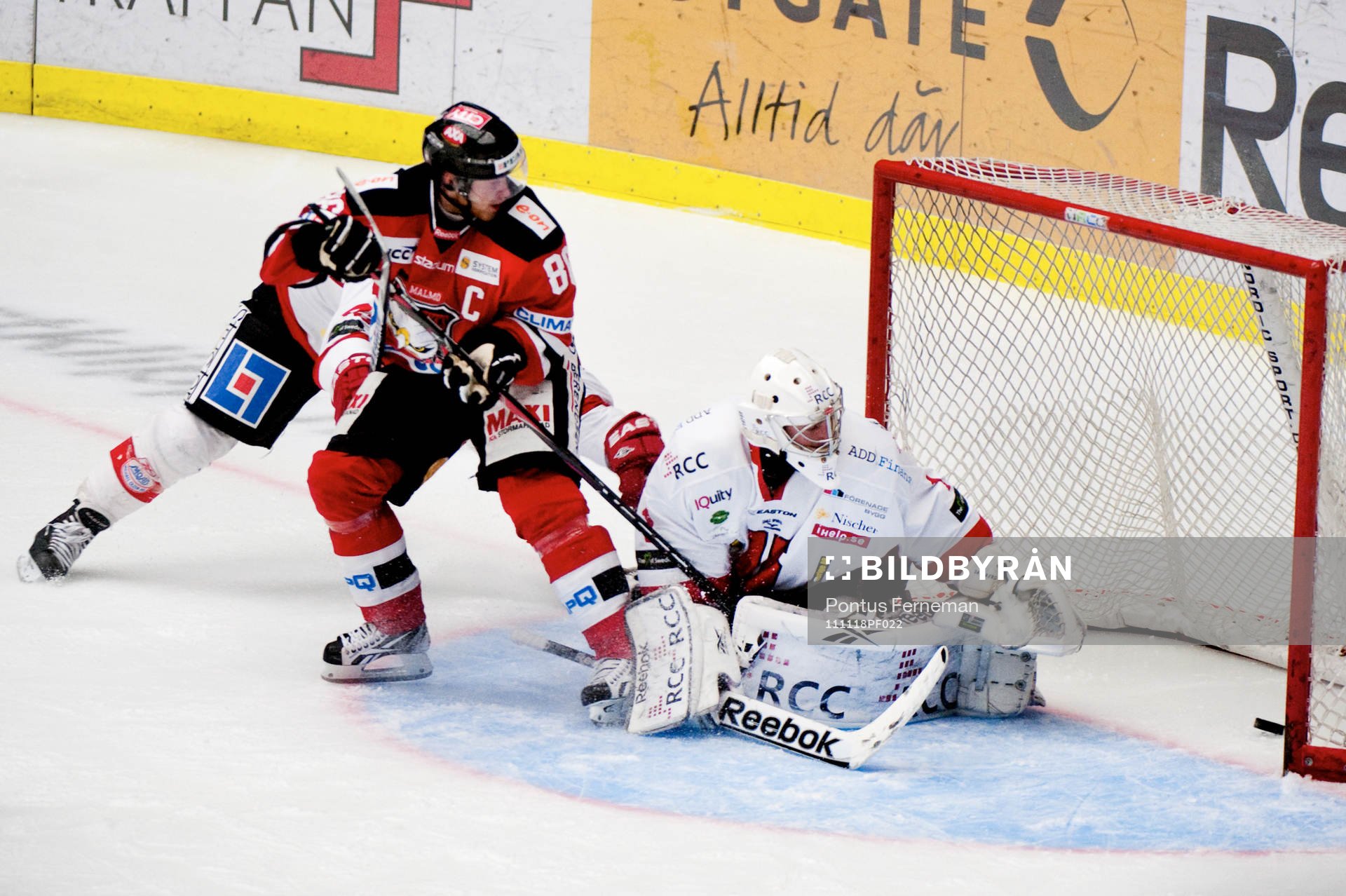 Linus Klasen, Malmö, gör 5-4 på Nicklas Dahlberg,
