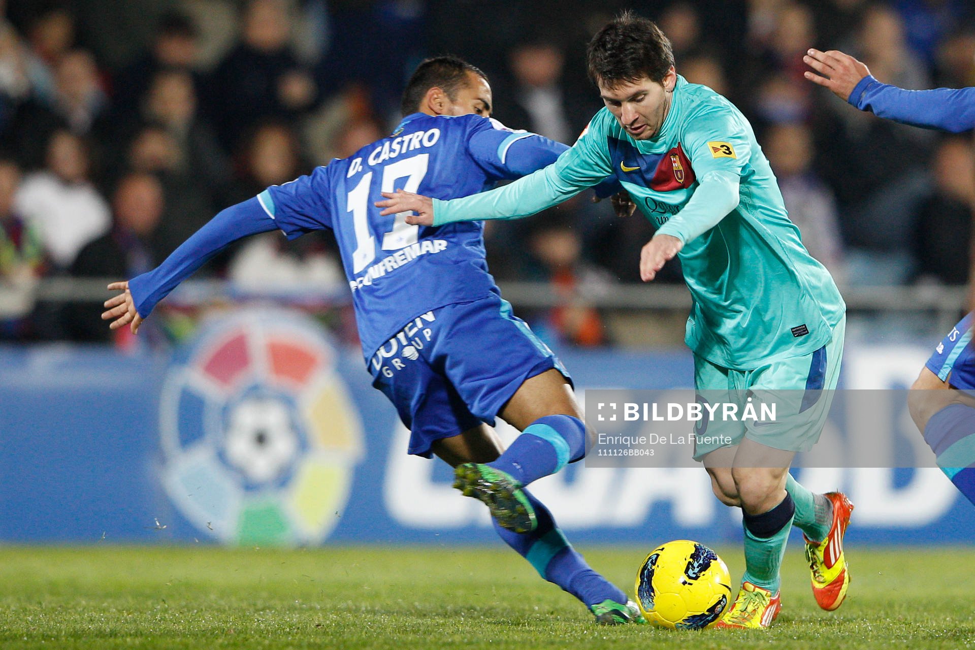  Diego Castro, Getafe och Lionel Messi, Barcelona.
