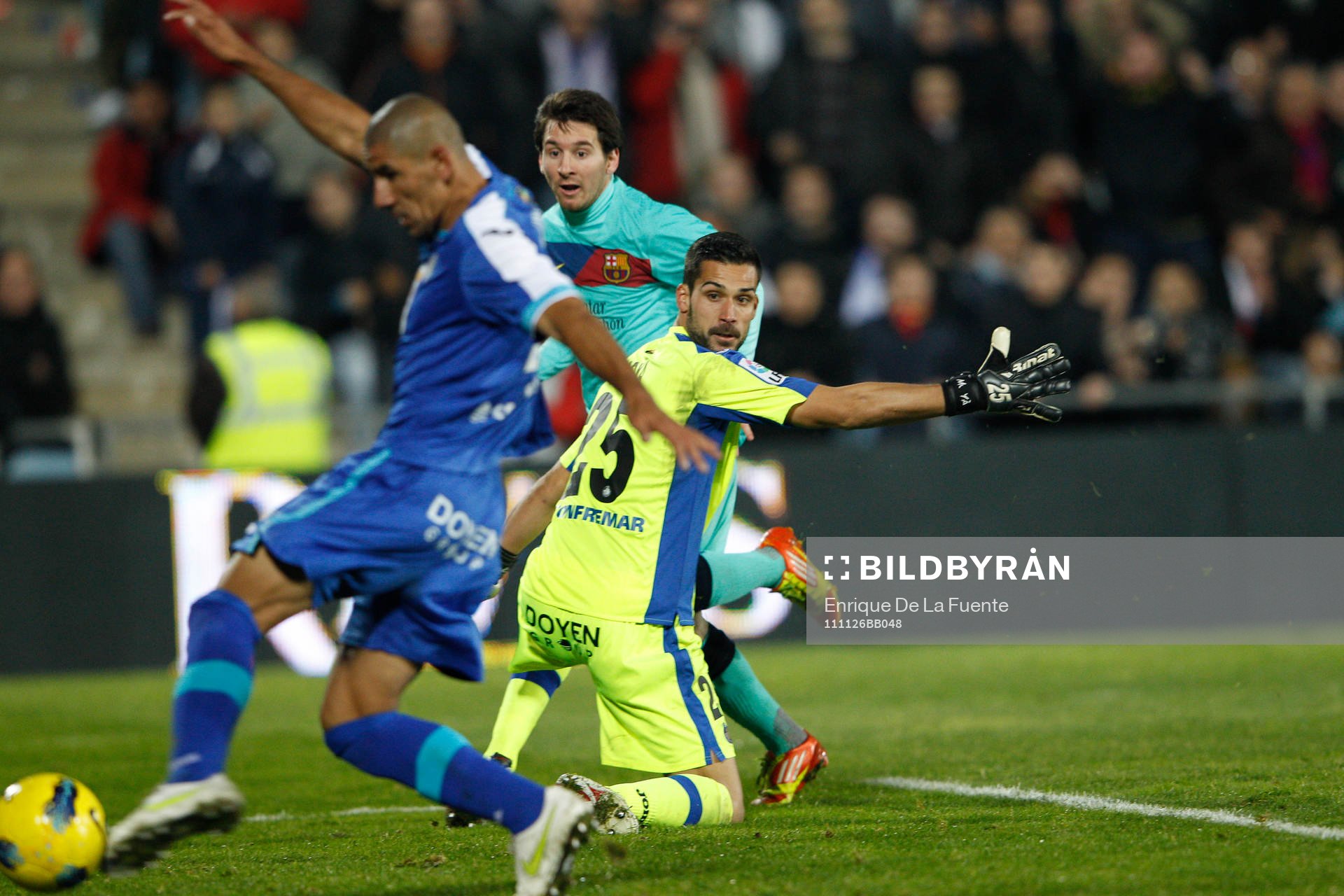  Cata Diaz, Getafe, Moya, målvakt, Getafe och Lionel Messi, Barcelona.