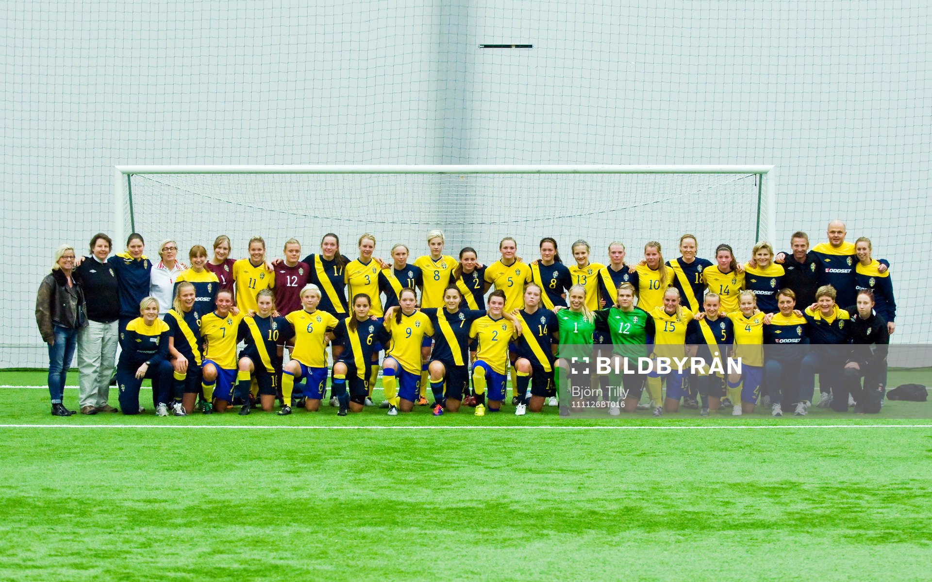 Fotboll, dam, Tipselit, Sverige, Gula - Blåa