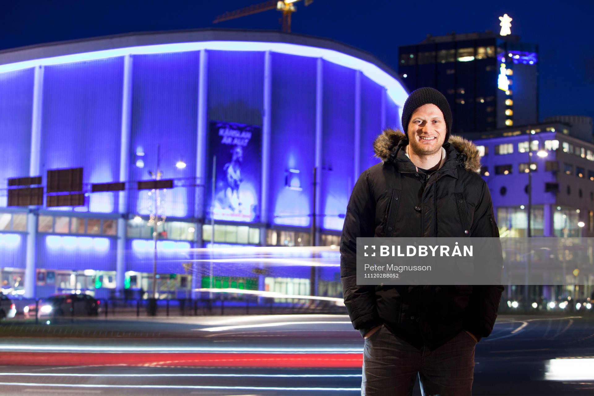 Patrick von Gunten utanför Scandinavium