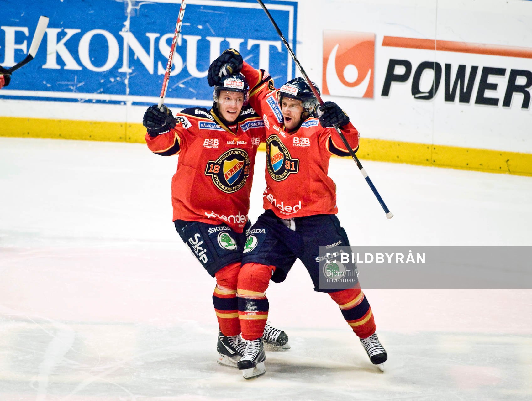 Jonas Almtorp och Mattias Carlsson, Djurgården, jubel