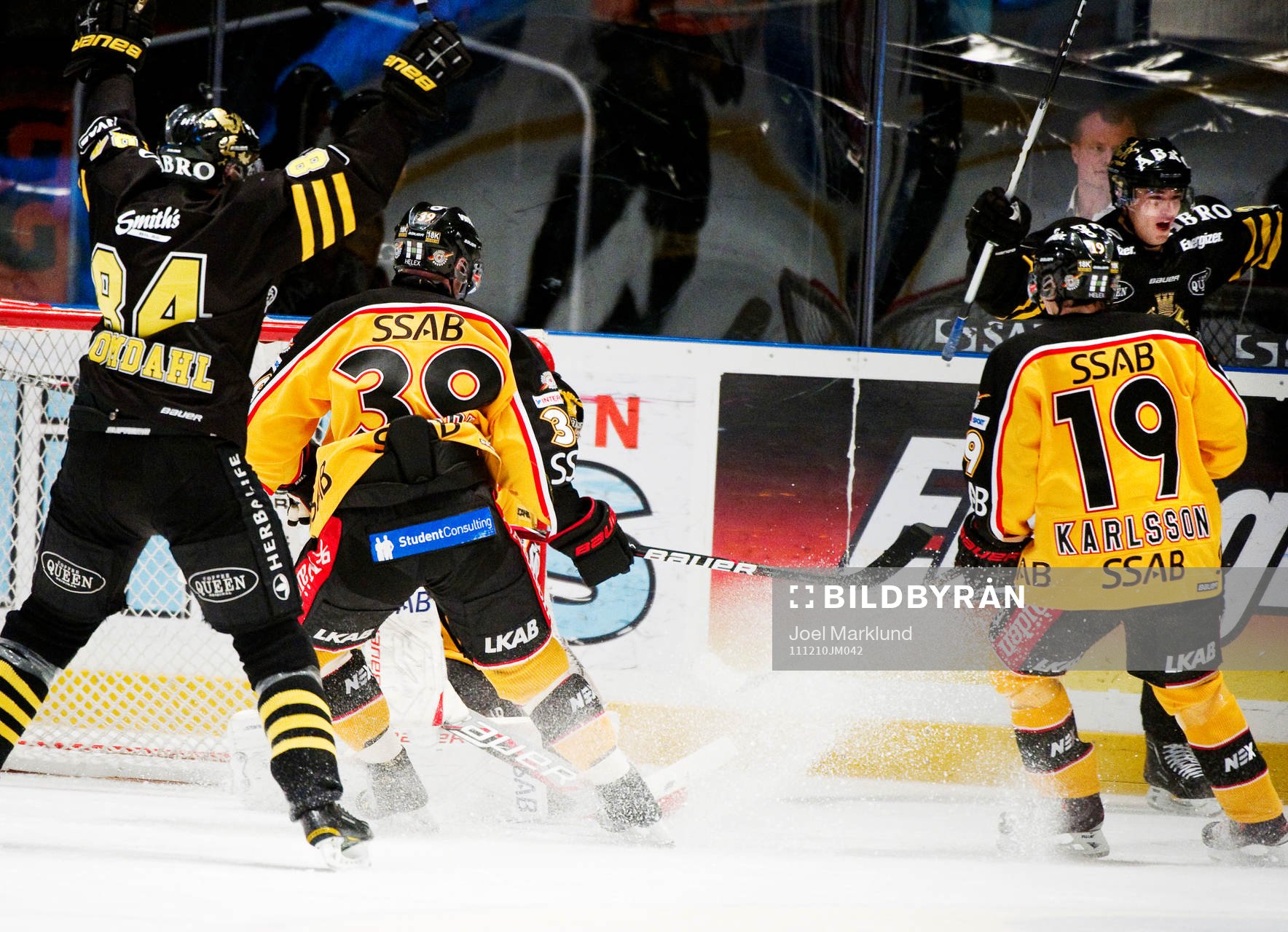 Patric Blomdahl och Christian Sandberg, AIK, jubel