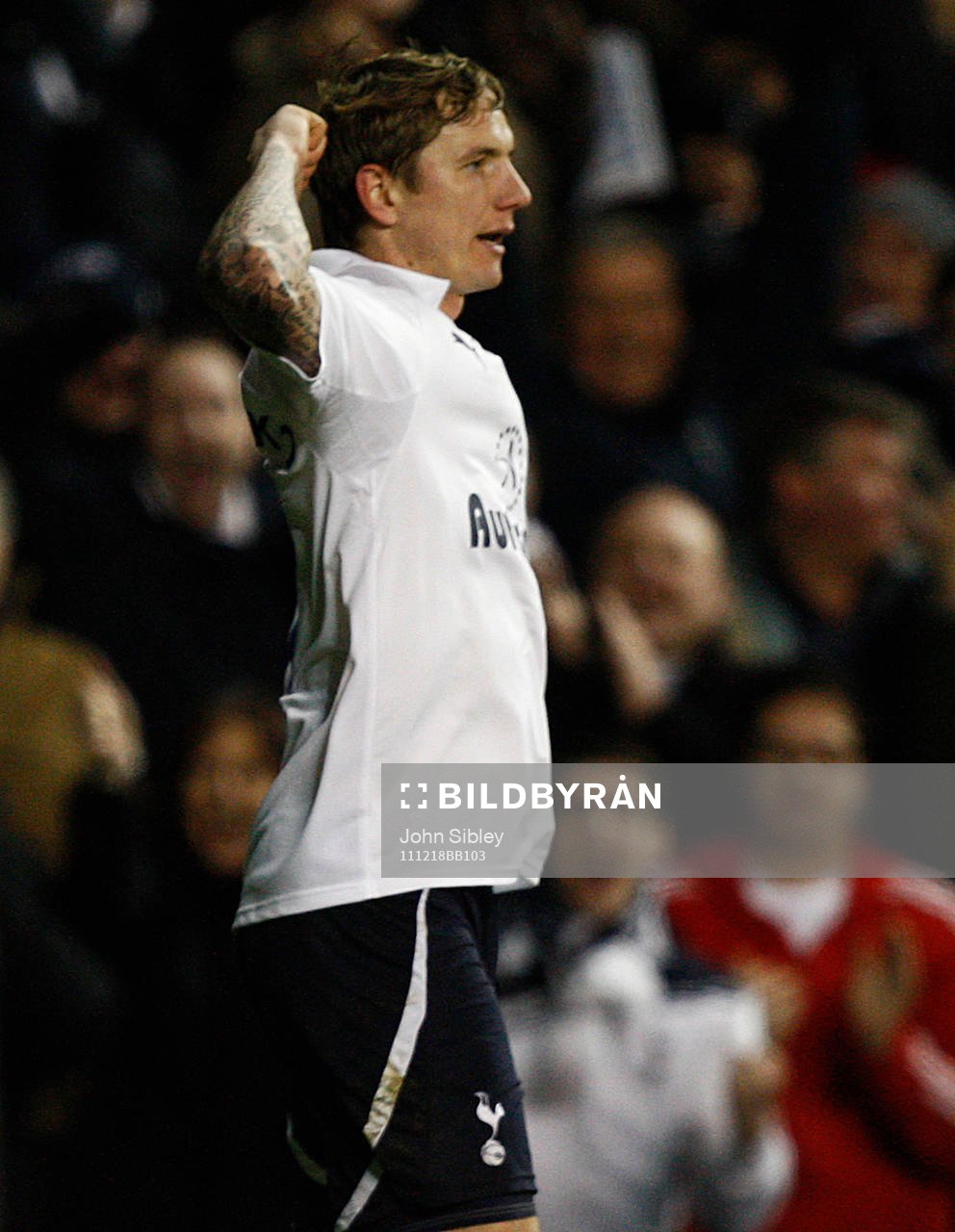  Roman Pavlyuchenko, Tottenham, jubel efter mål.